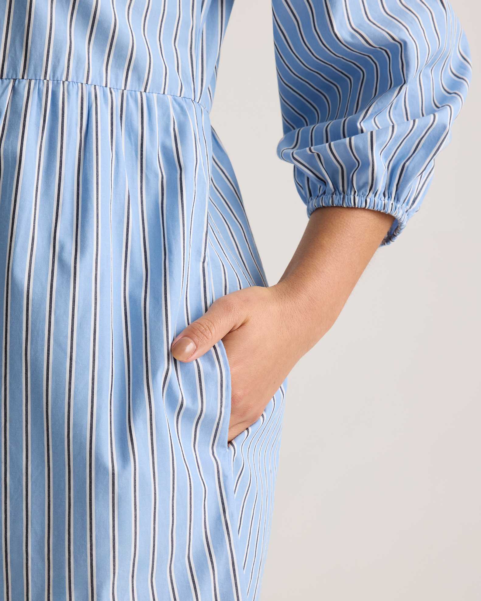 bicolor stripes organic cotton midi dress FARM Rio Bicolor Stripes Midi Dress