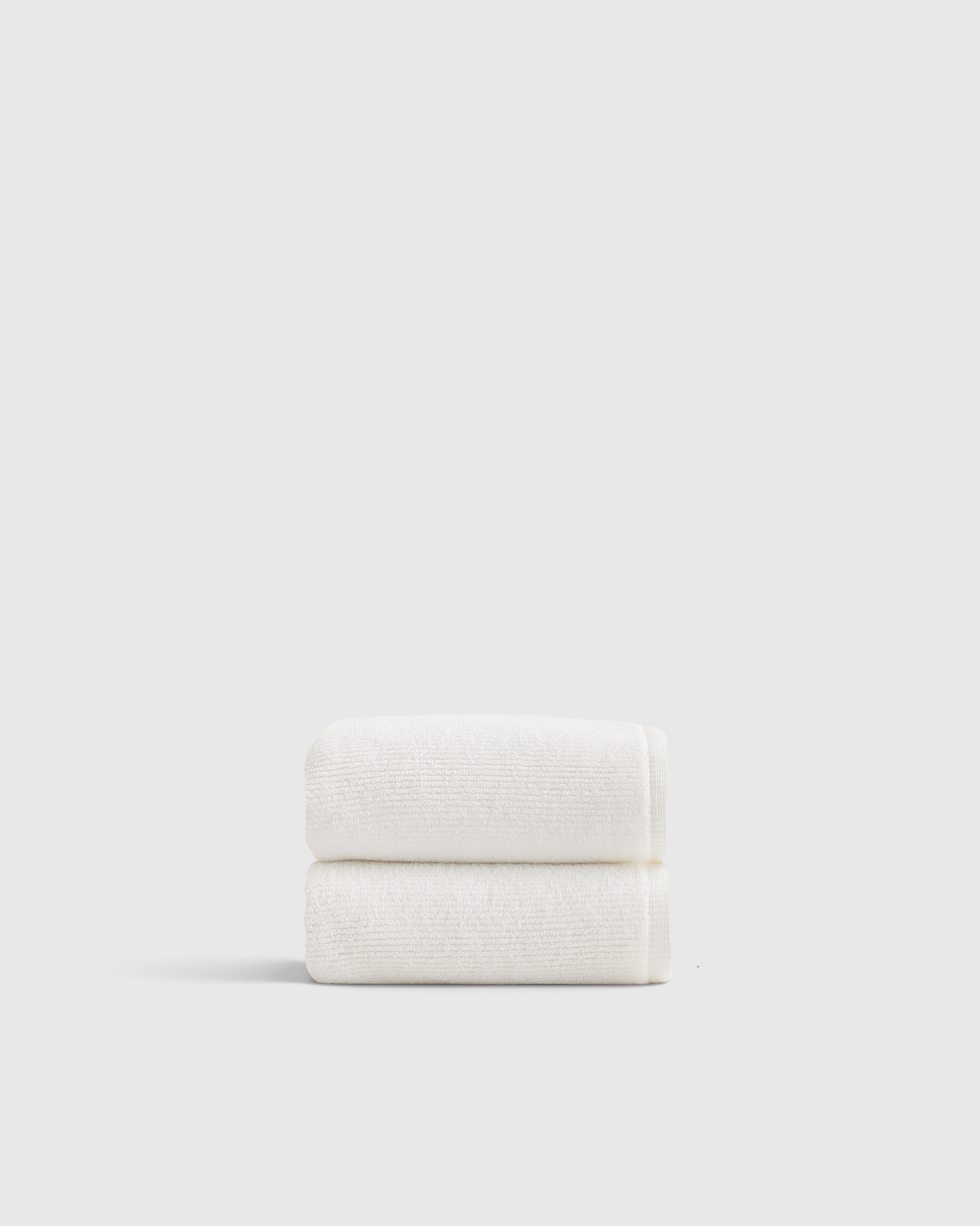 White Turkish Ribbed Quick Dry Hand Towel (Set of 2)