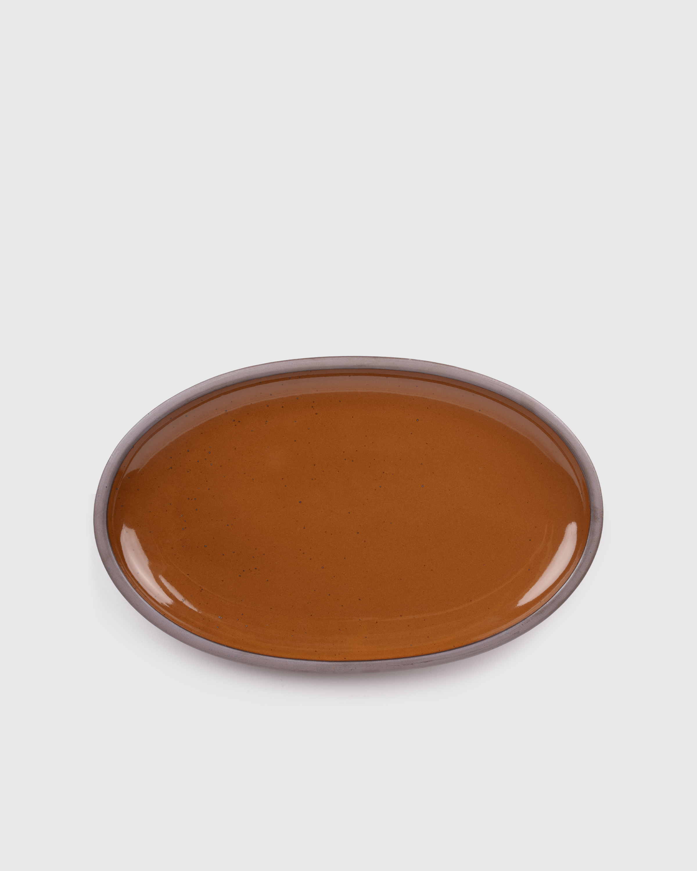 Glossy Sepia Oval Serving Platter by East Fork
