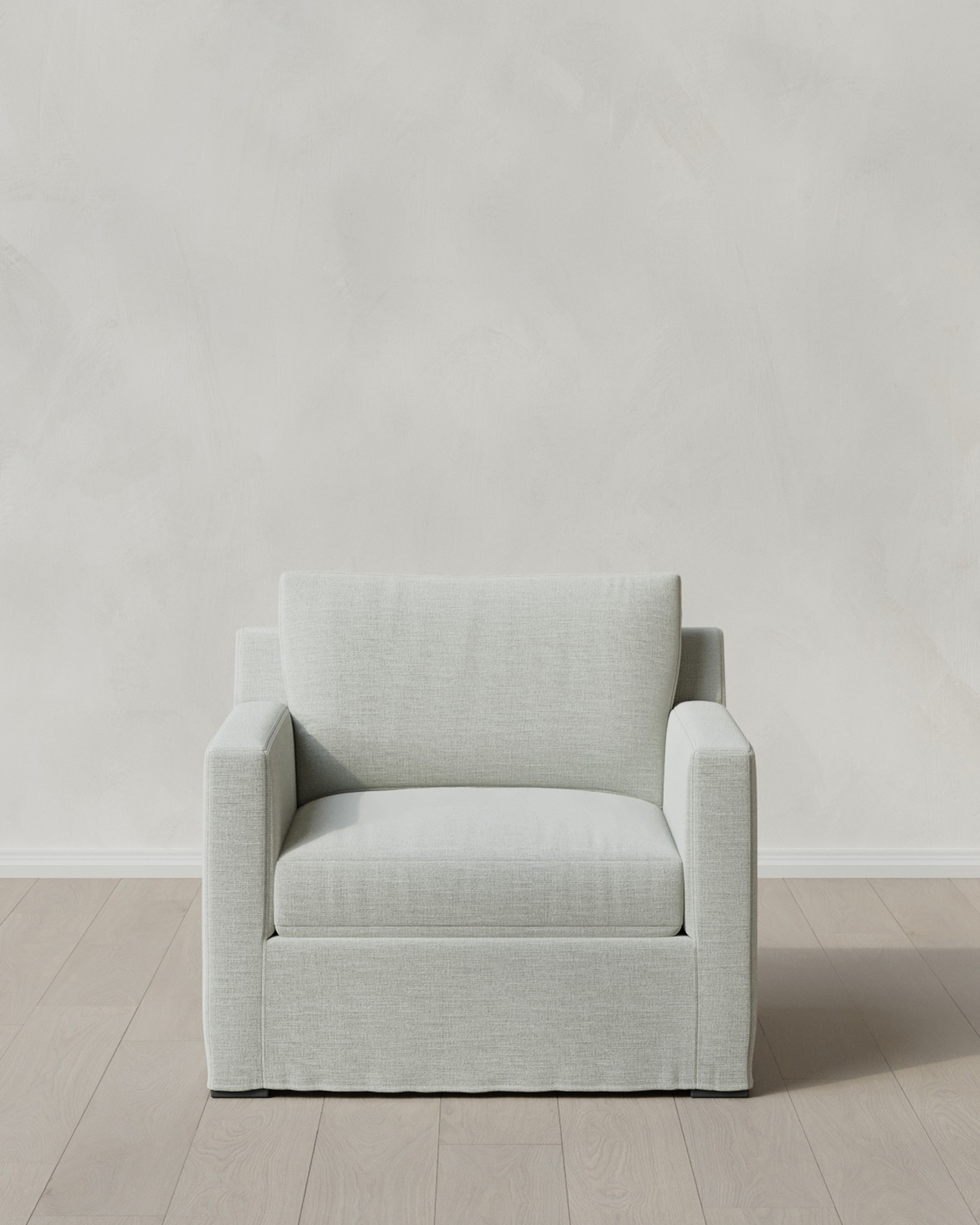 Silver Ellery Slipcover Chair in Performance Linen