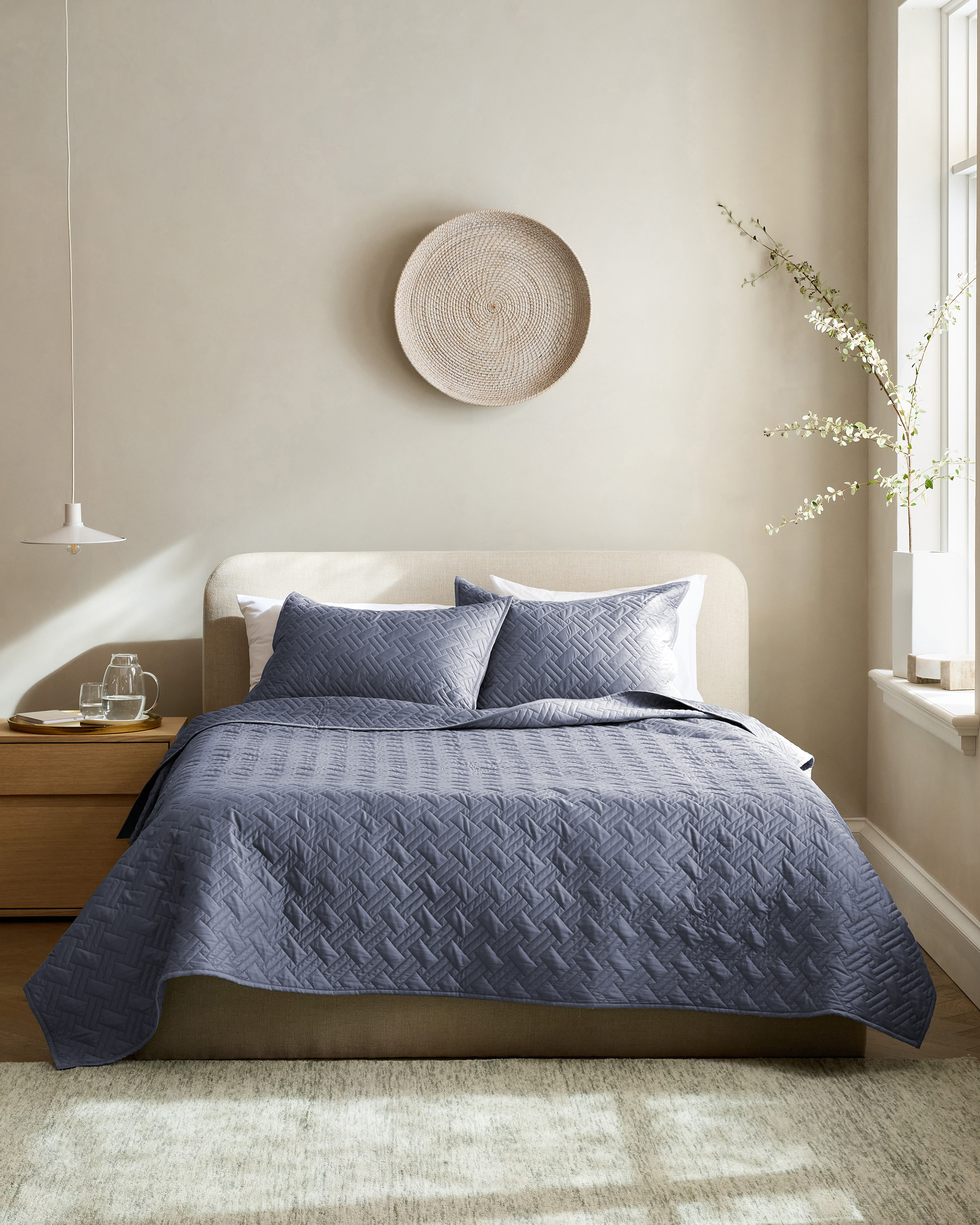 Mineral Organic Cotton Basketweave Quilt Set