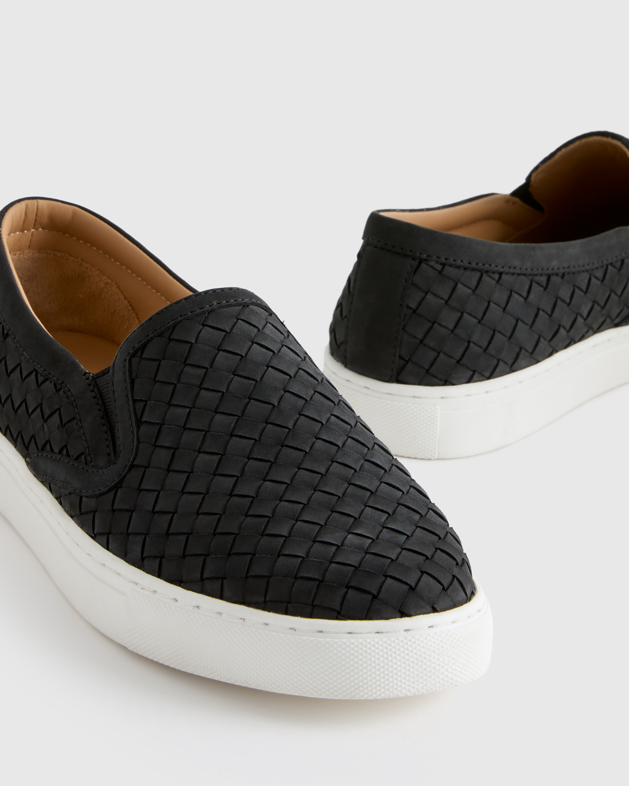 Woven Faux Leather Dress Sneaker or Slip On Women main image 3