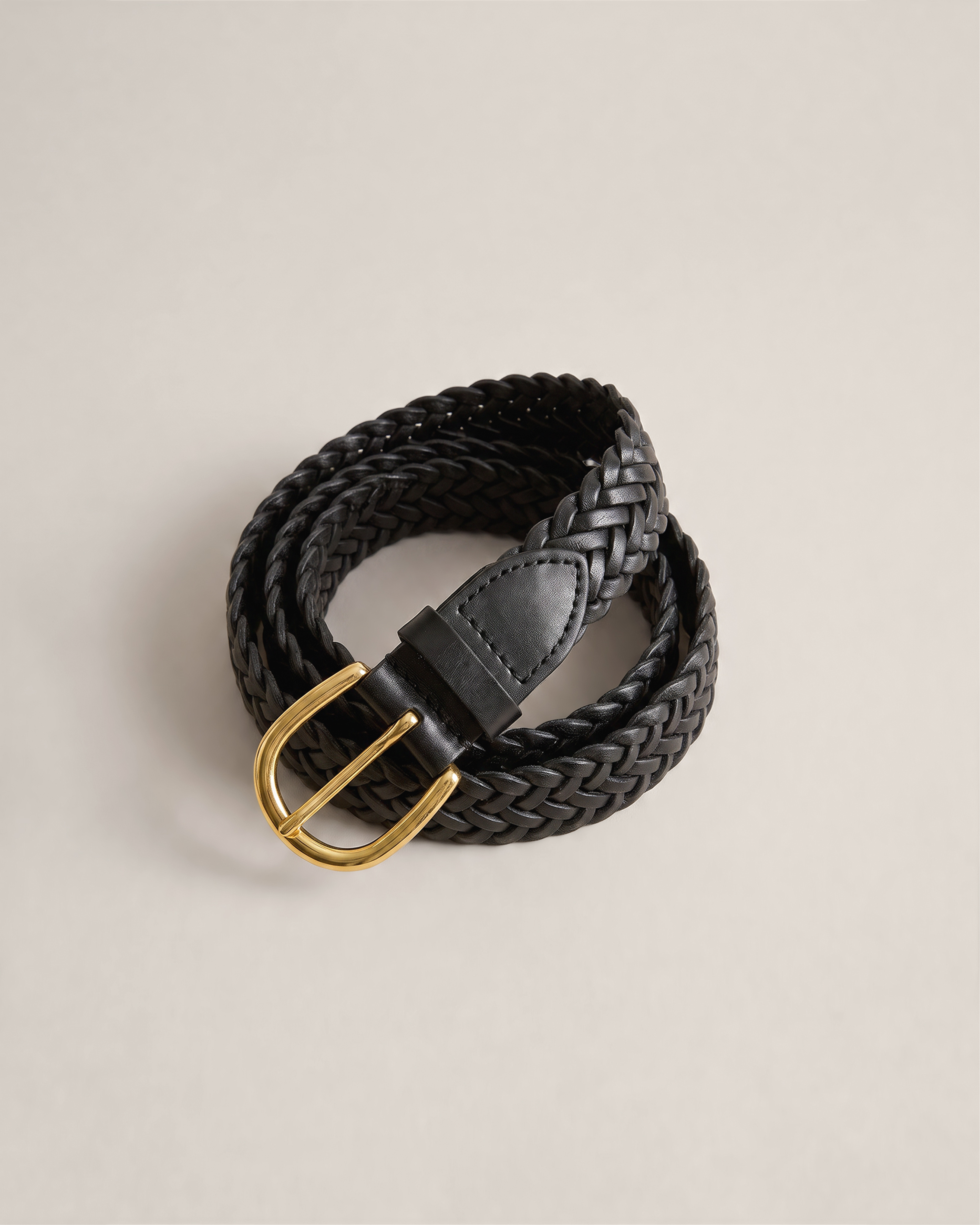 Josie European Leather Braided Belt