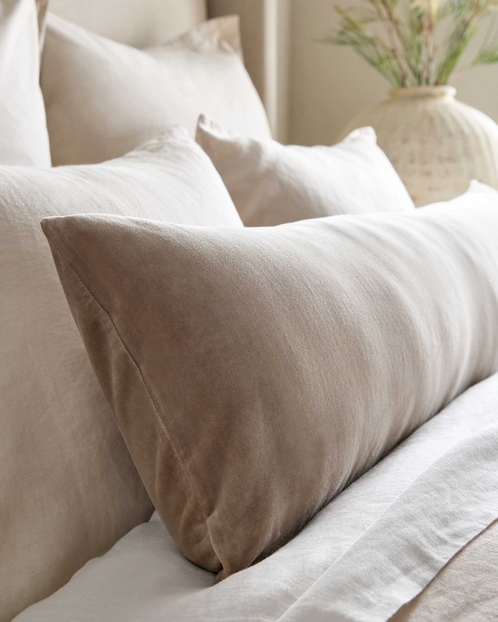 Cotton Velvet Oversized Lumbar Pillow Cover - Main Image