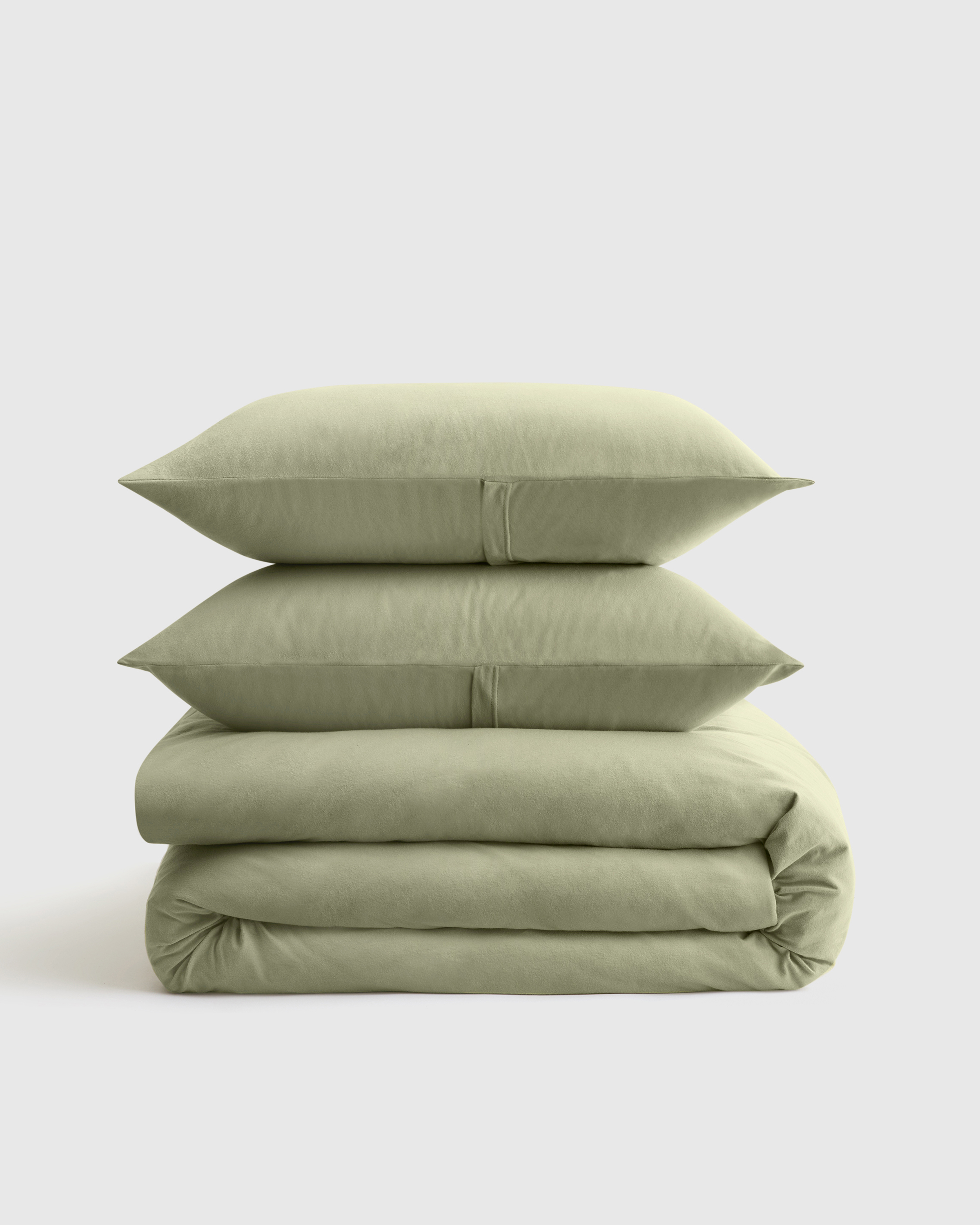 Moss Organic Jersey Duvet Cover Set