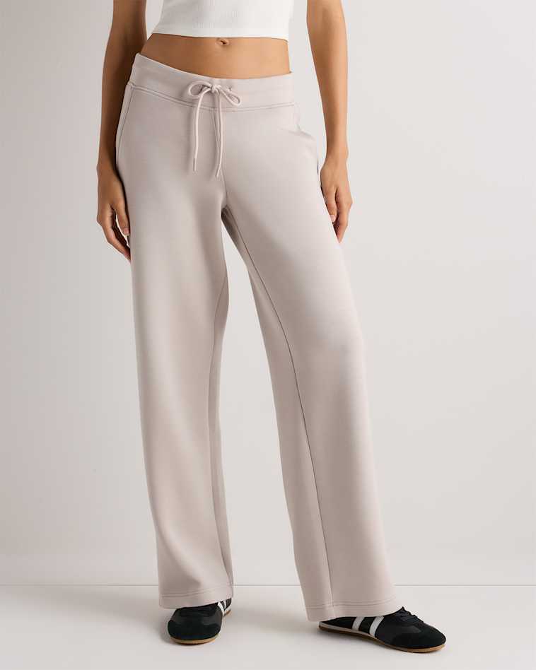 Pebble Beige CloudComfort Wide Leg Pants