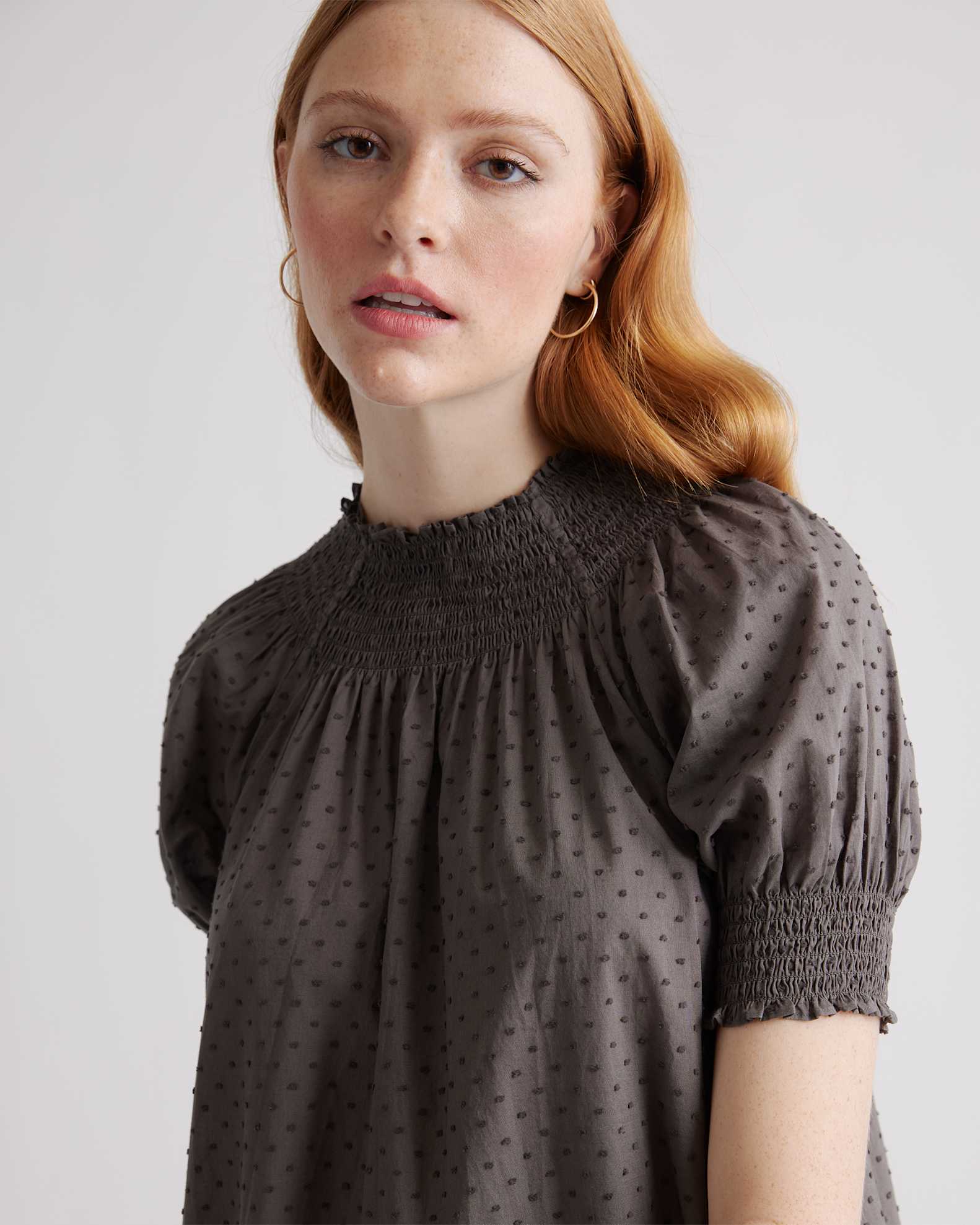 100% Cotton Swiss Dot Midi Dress 100% Cotton Swiss Dot Midi Dress