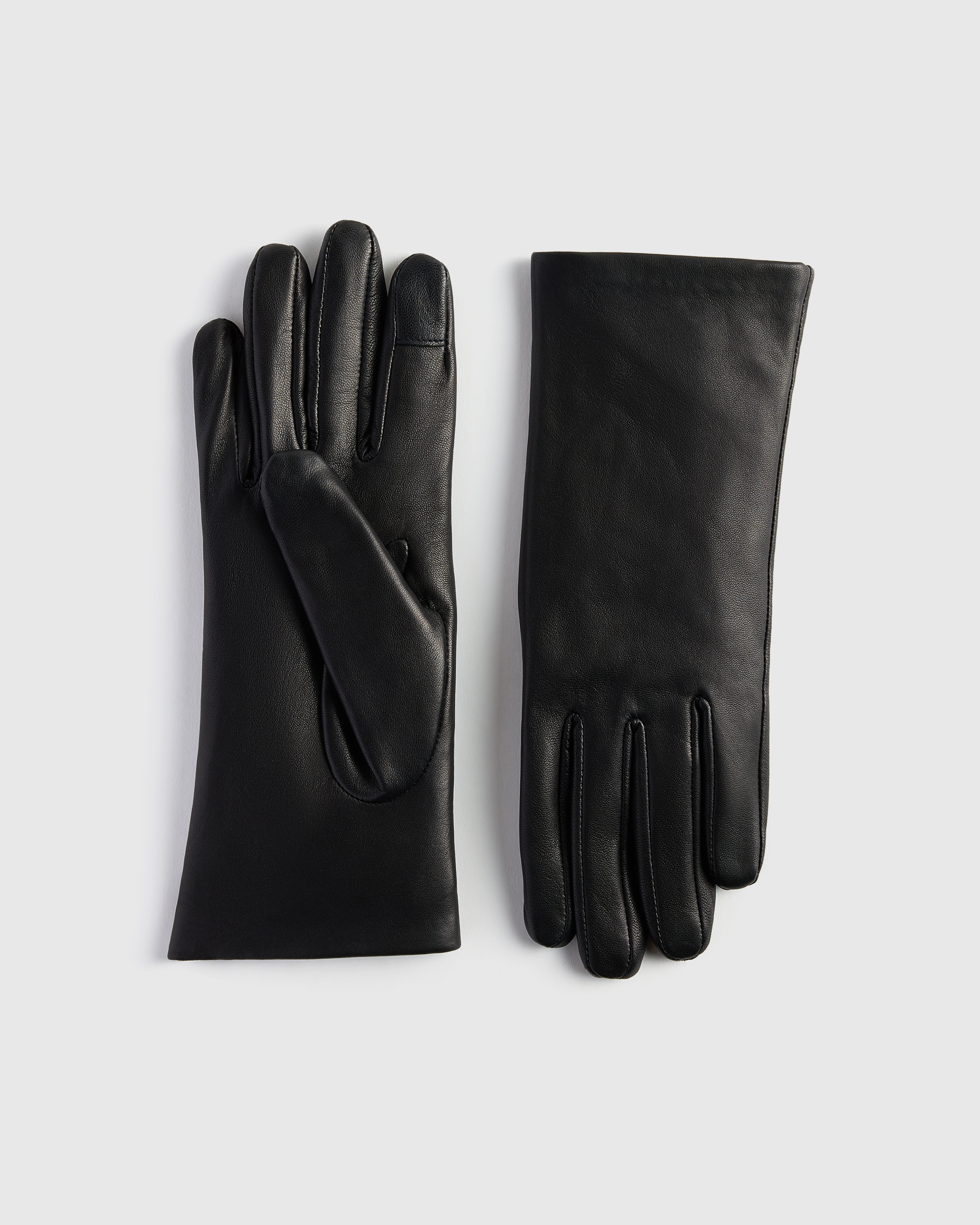 Black Silk Lined Leather Glove