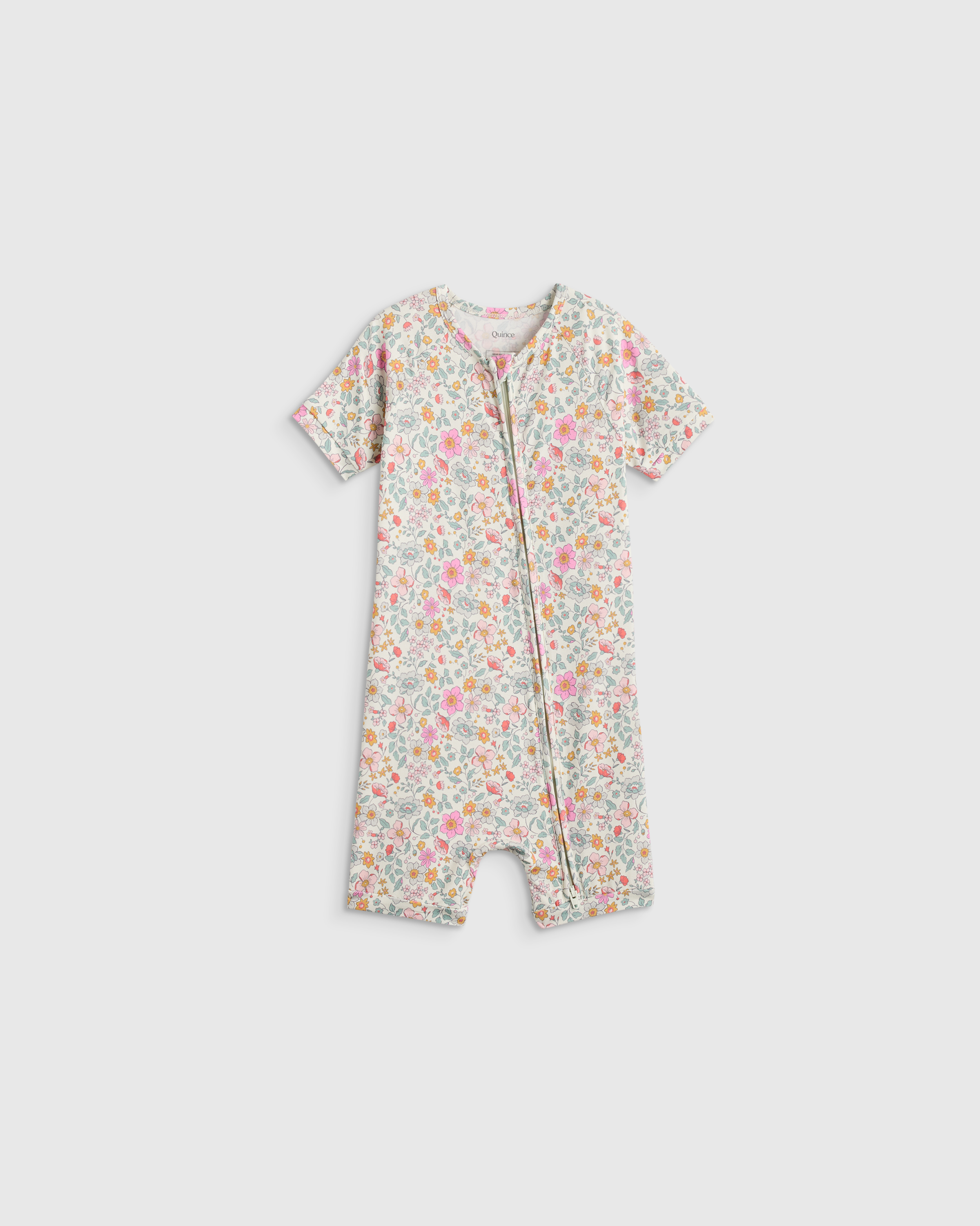 Soft Ditsy Floral Bamboo Shortie Onesie Pajama