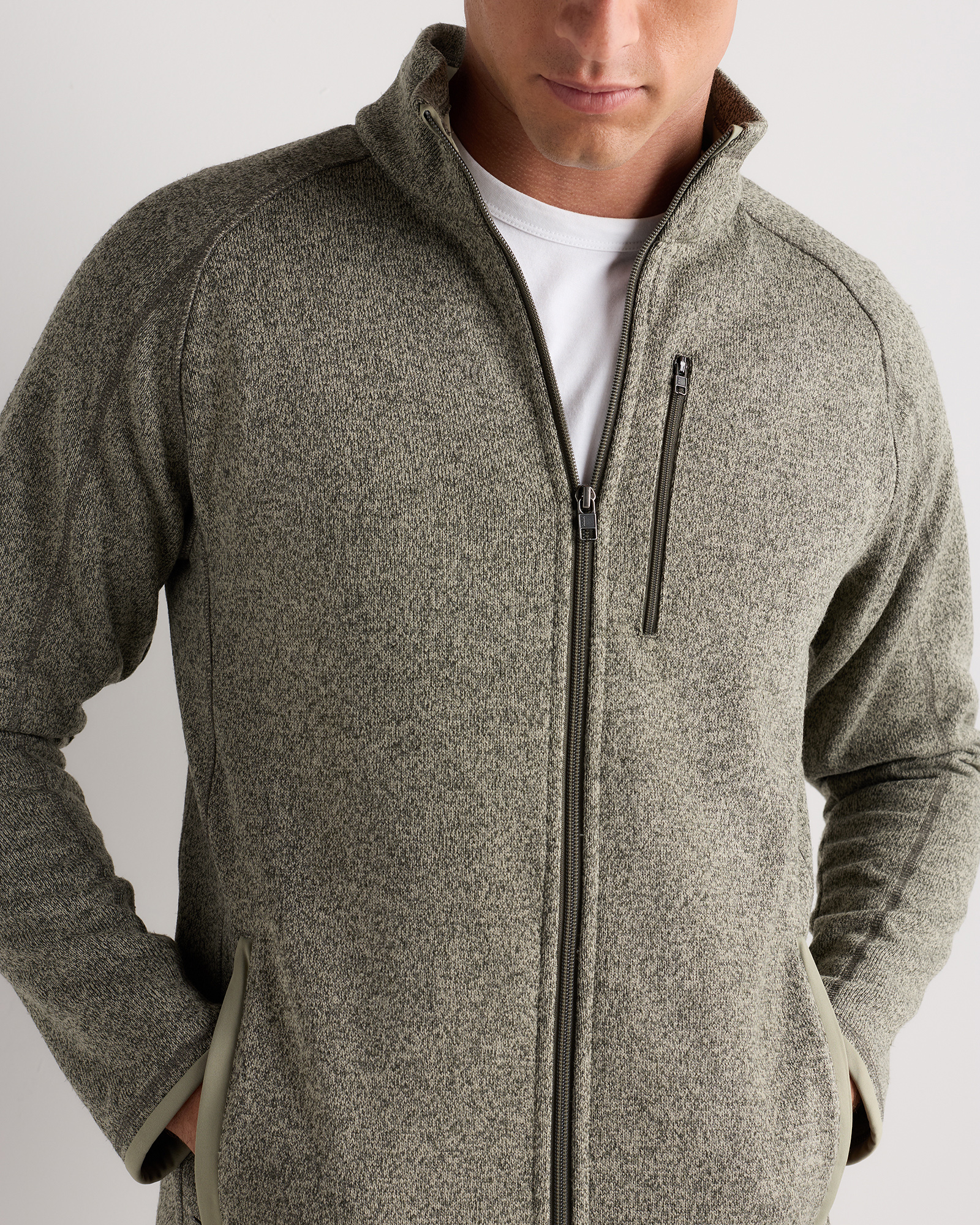 Sweater-Knit Fleece Full-Zip Jacket