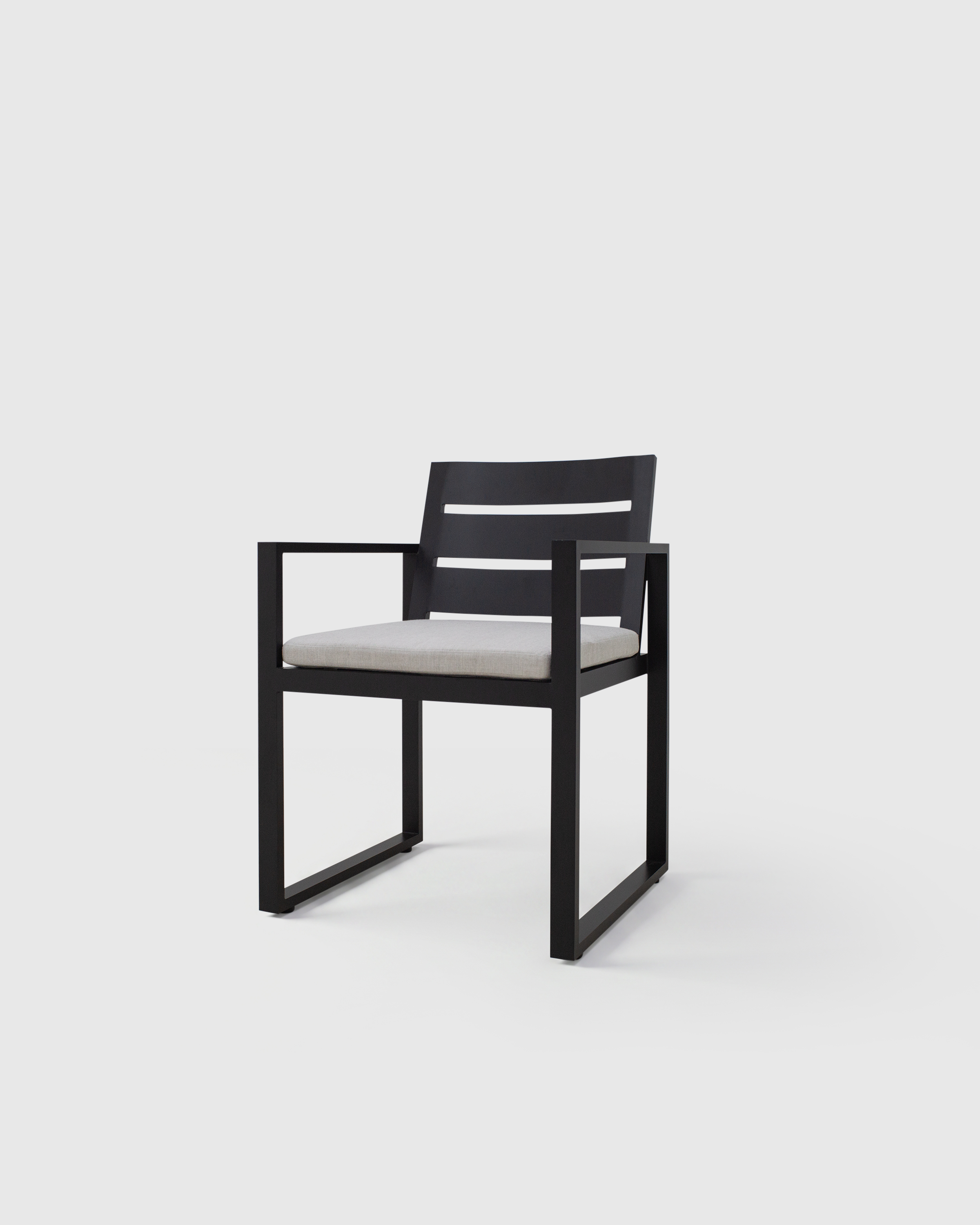 Linear Aluminum Outdoor Dining Armchair - thumbnail 3