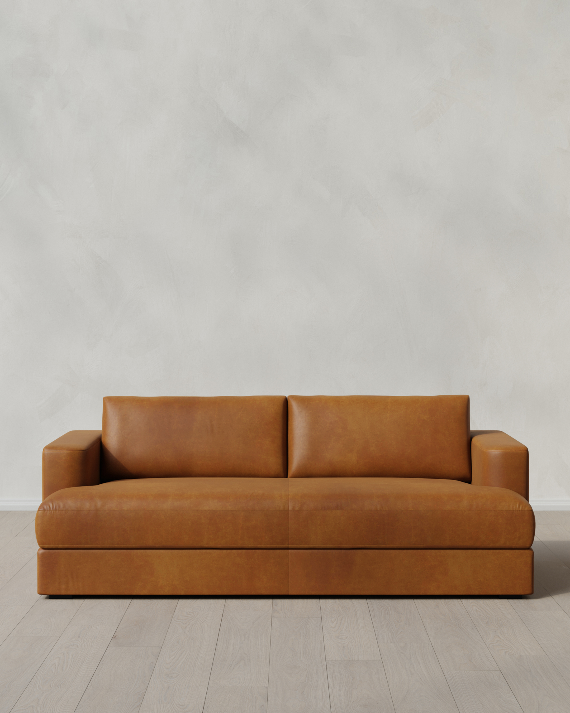 Auburn Sierra Curved Arm Sofa in Leather