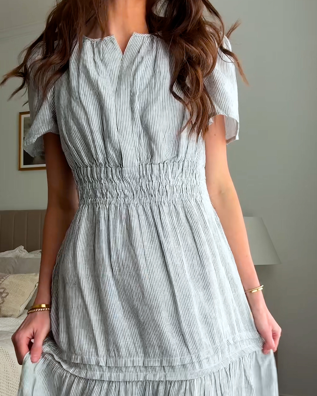100- European Linen Tiered Maxi Dress BluePinstripe VictoriaSchneider 4x5 PDP THUMBNAIL