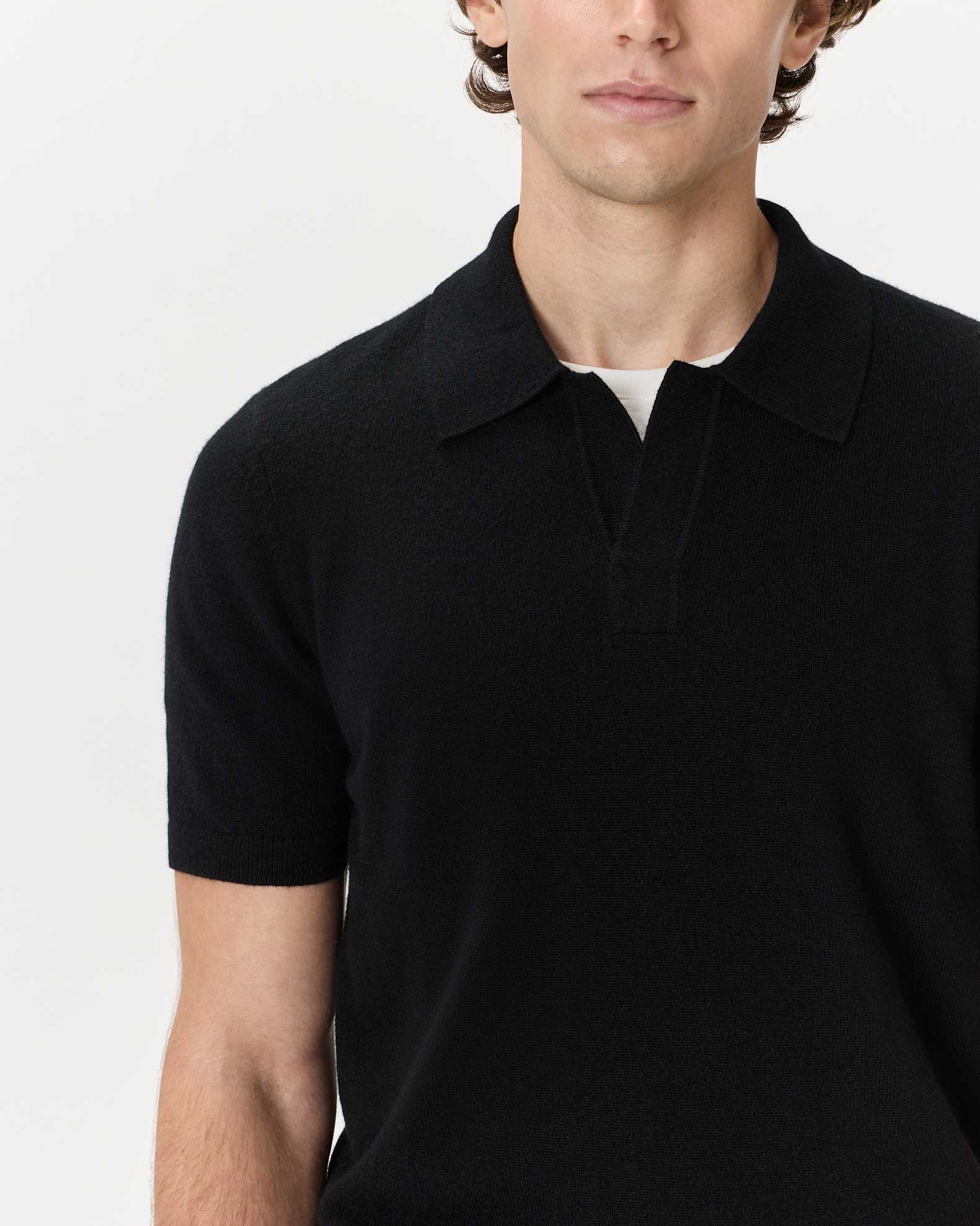 Organic Cotton-Silk Polo Sweater