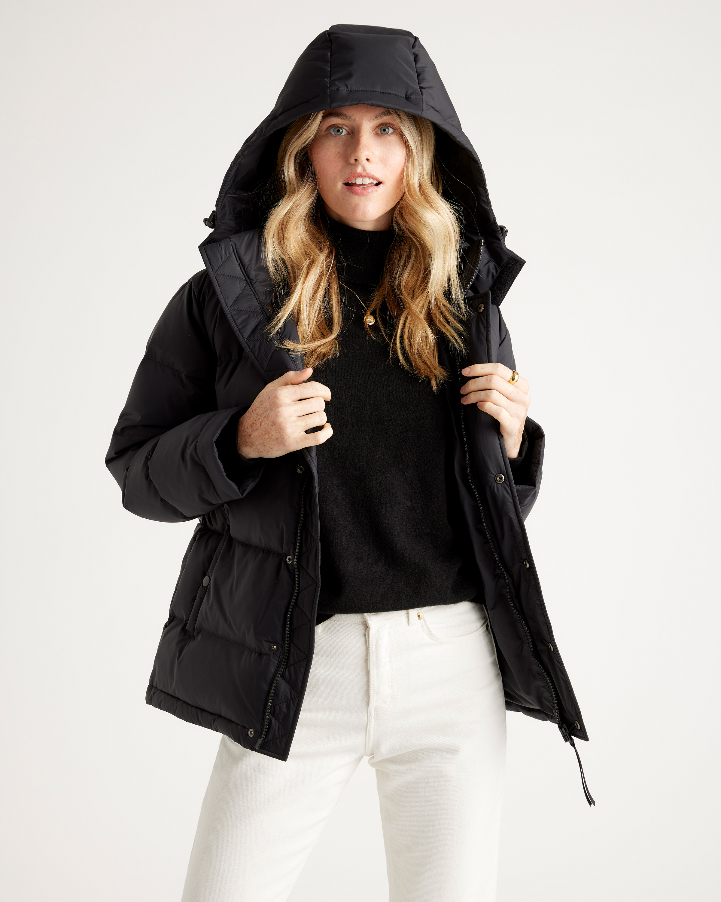Black Heavyweight Down Puffer Jacket