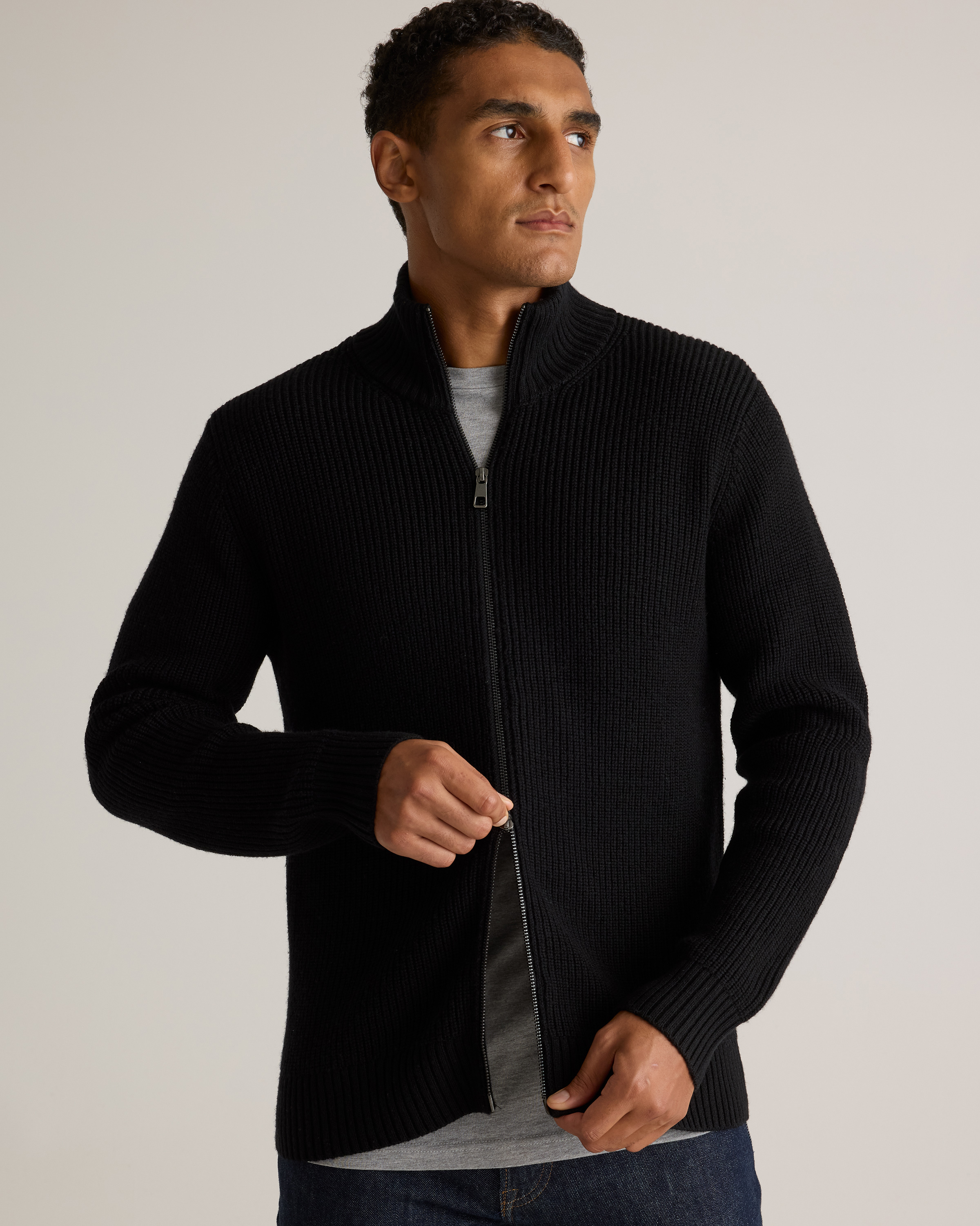 Australian Merino Wool Full Zip Sweater