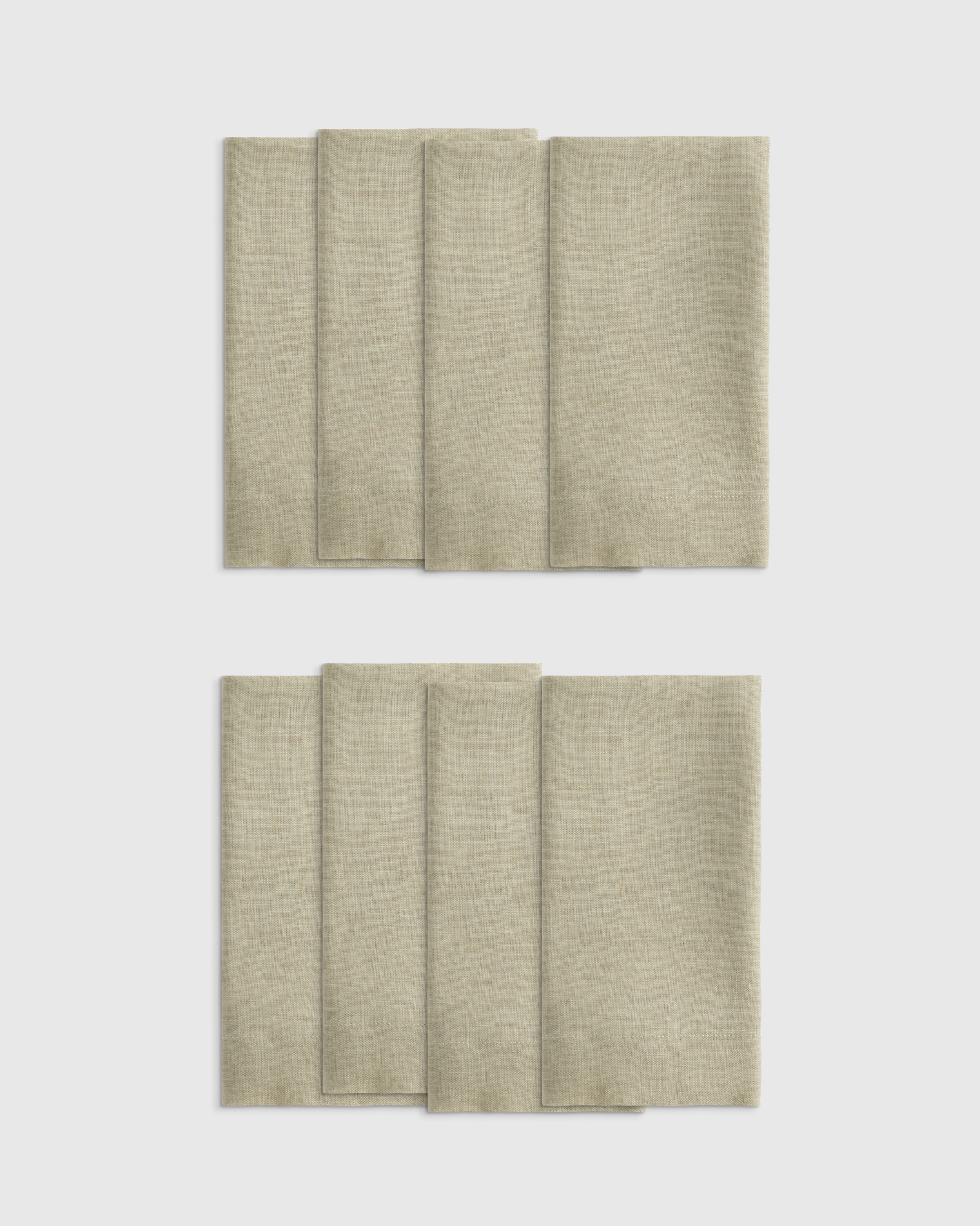 Willowleaf European Linen Wide-Hem Napkins (Set of 8)