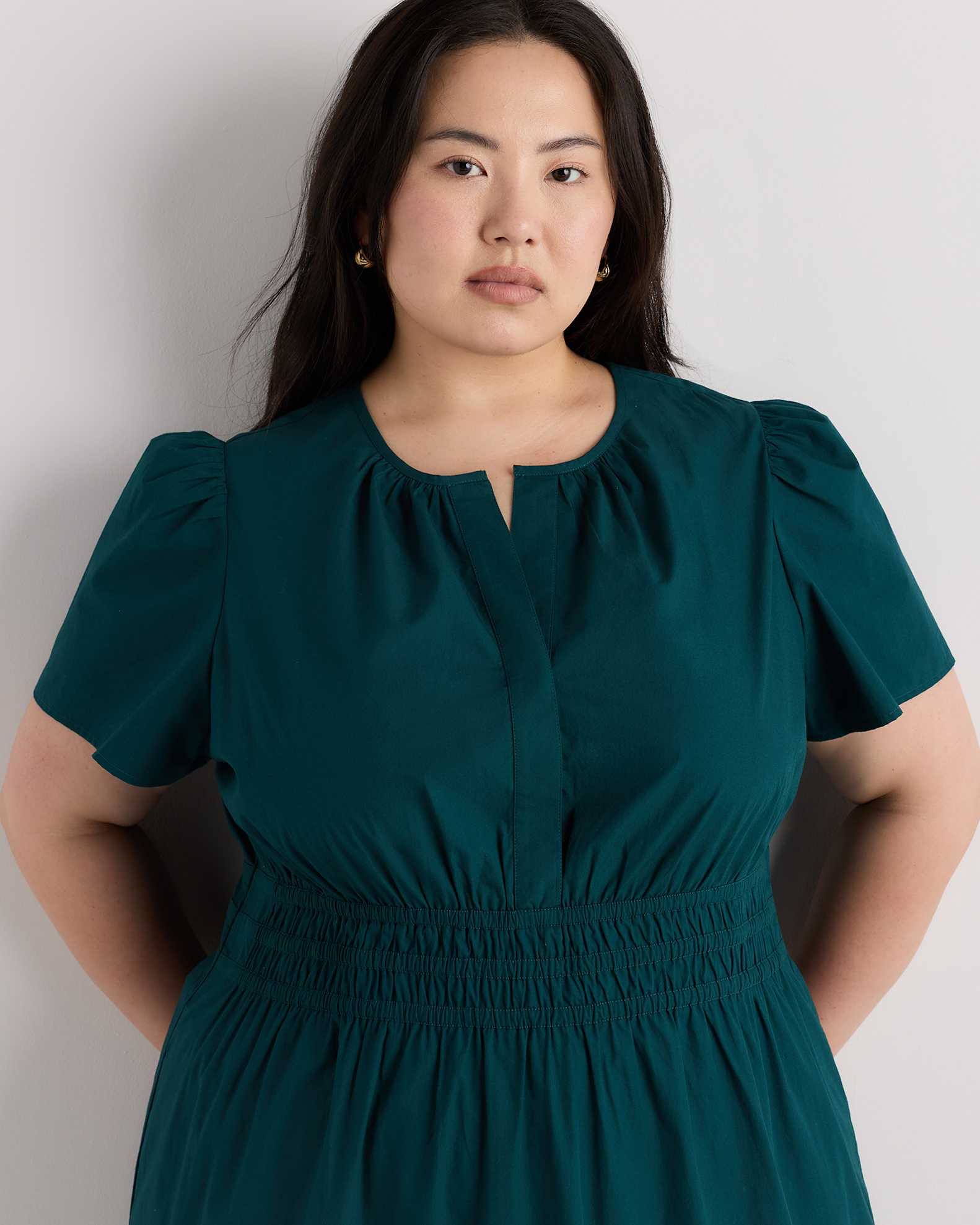 100% Organic Cotton Tiered Maxi Dress - Plus Size in Ocean Green 100% Organic Cotton Tiered Maxi Dress - Plus Size in Ocean Green