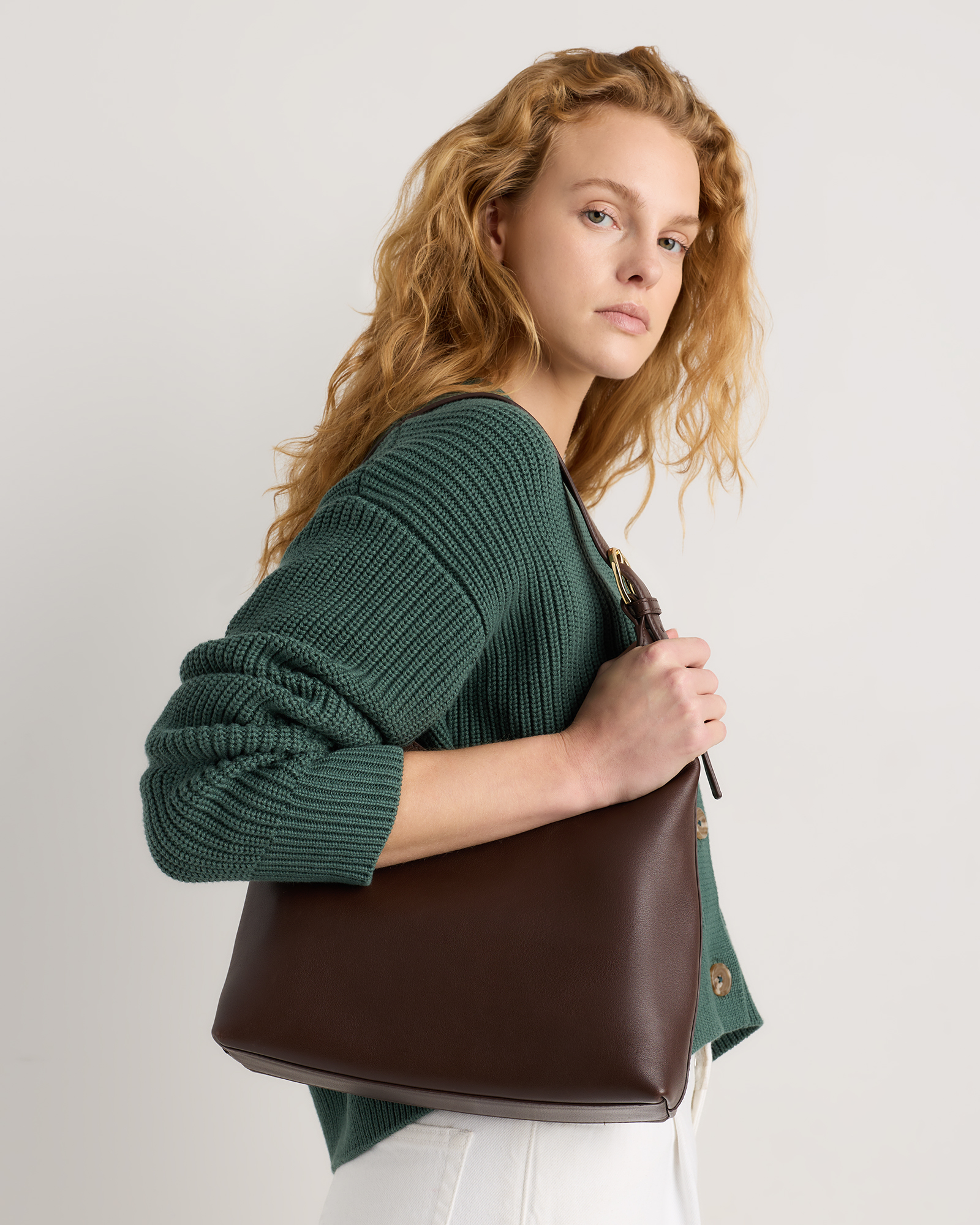 Full Grain Real Leather Authentic Brown Dog Rae Crossbody or  BRAND Brown Full Grain Genuine Leather Shoulder Bag main image 1