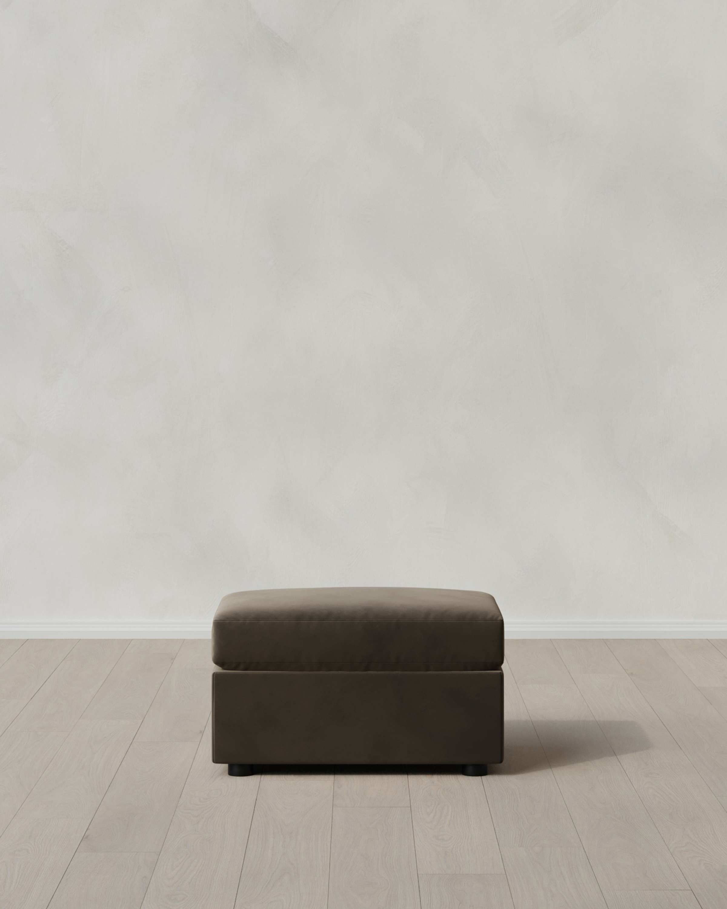 Sable Brennan Ottoman in Performance Velvet