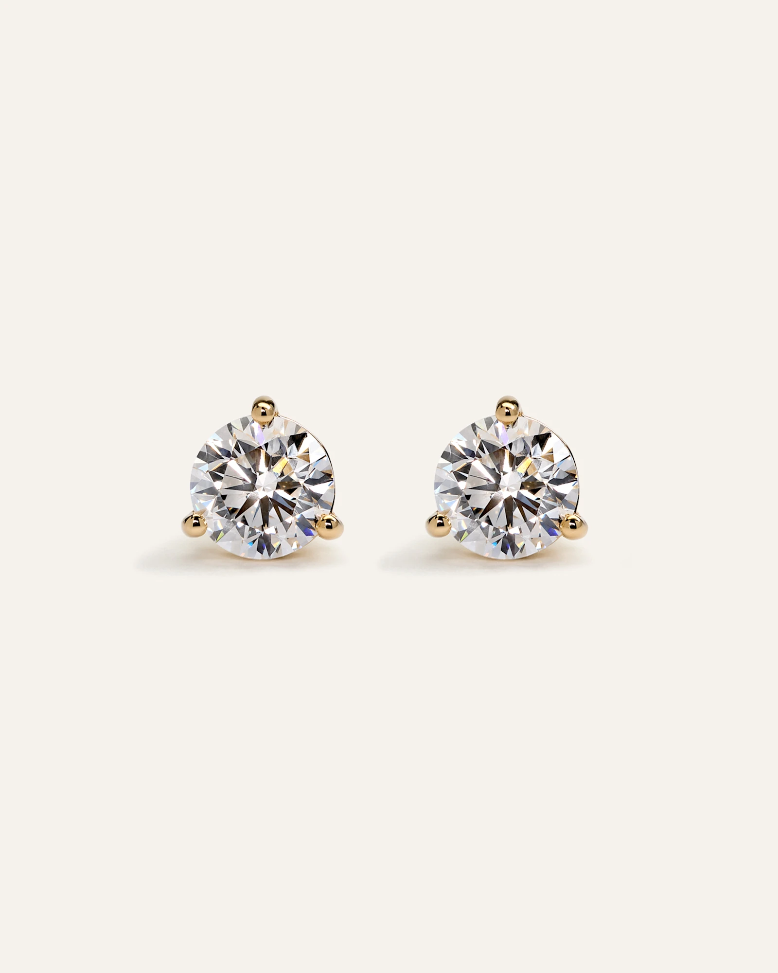 14K Gold Lab Grown Diamond Martini Studs