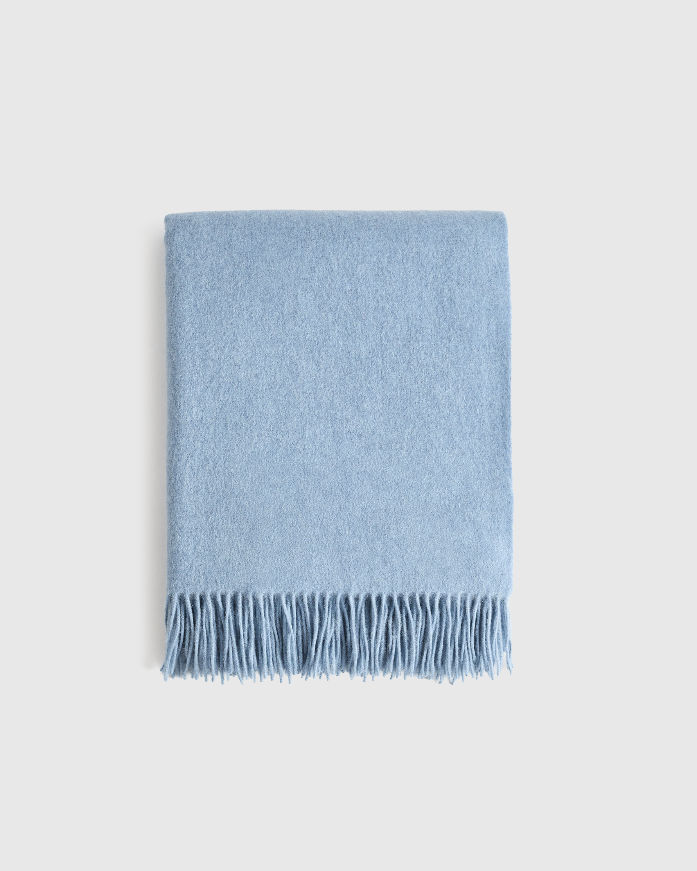 Faded Denim Mongolian Cashmere Throw