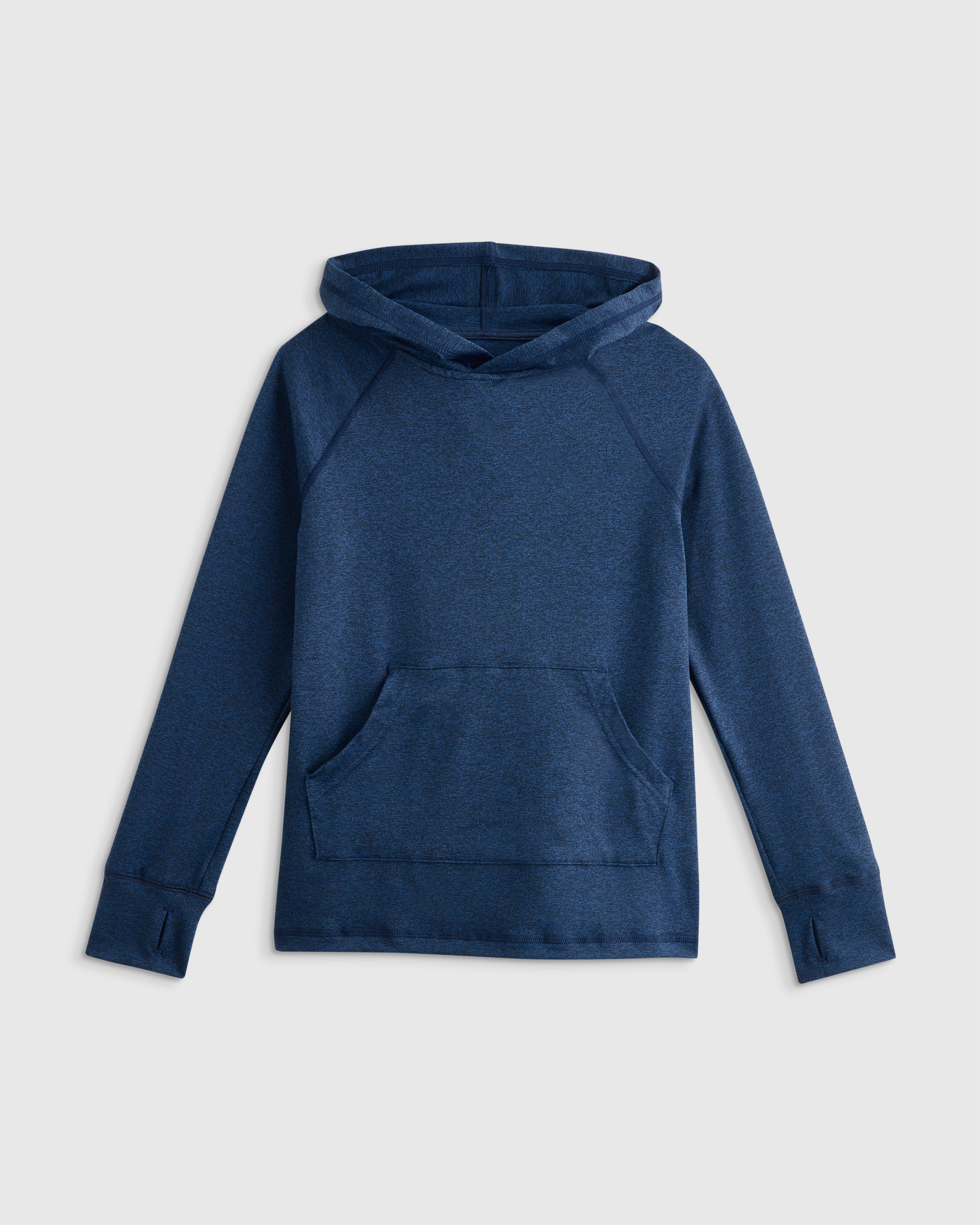 Heather Navy Flowknit Pullover Hoodie