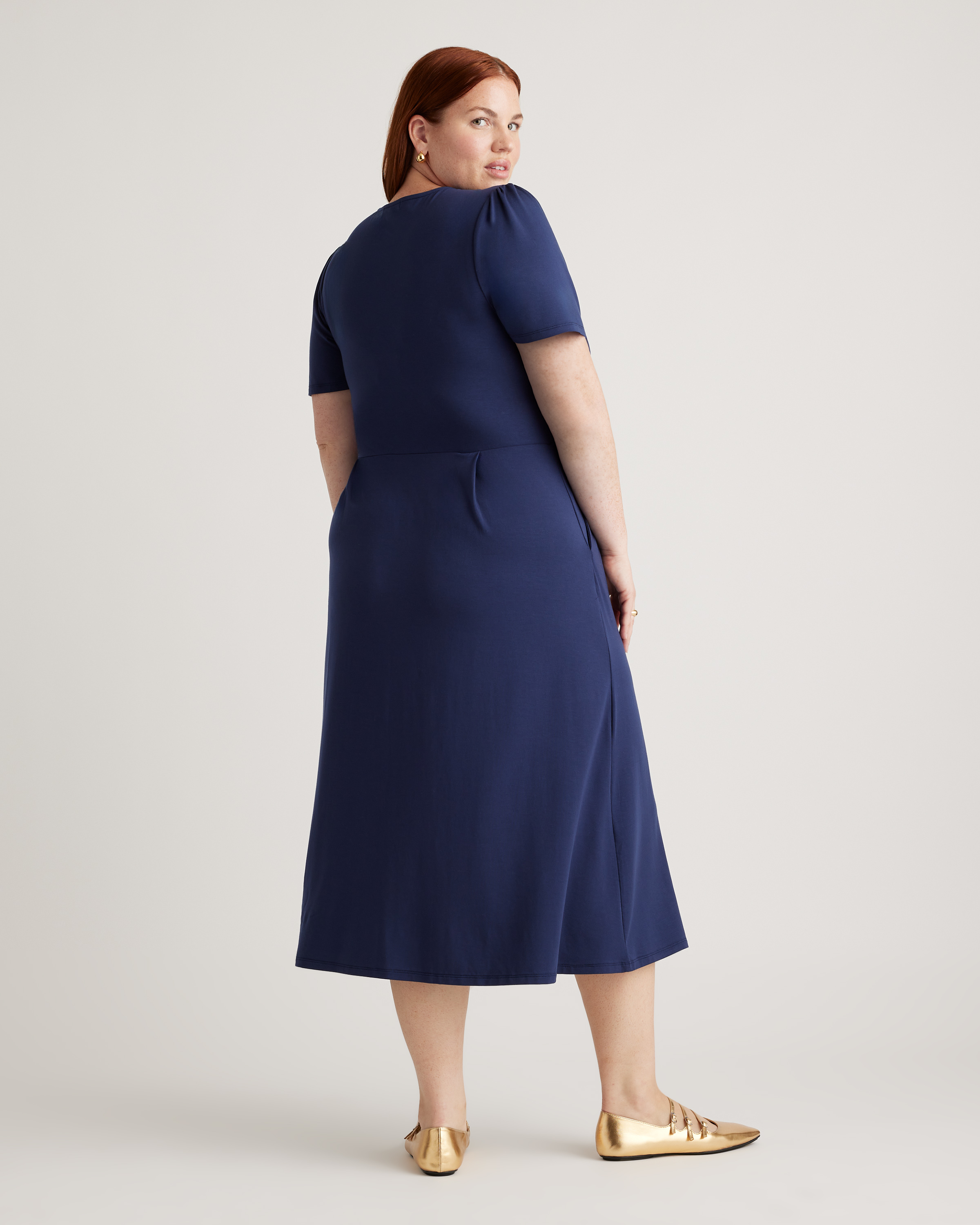 knee length ribbed dress Mina Ribbed Dress - Graphite main image 0