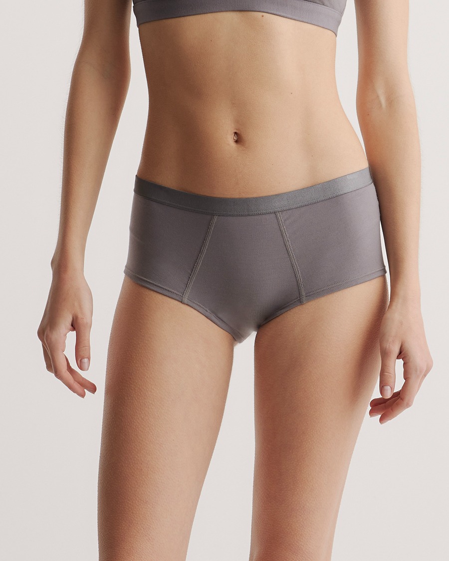 Quince Women's Micromodal Cheeky Brief In Grey
