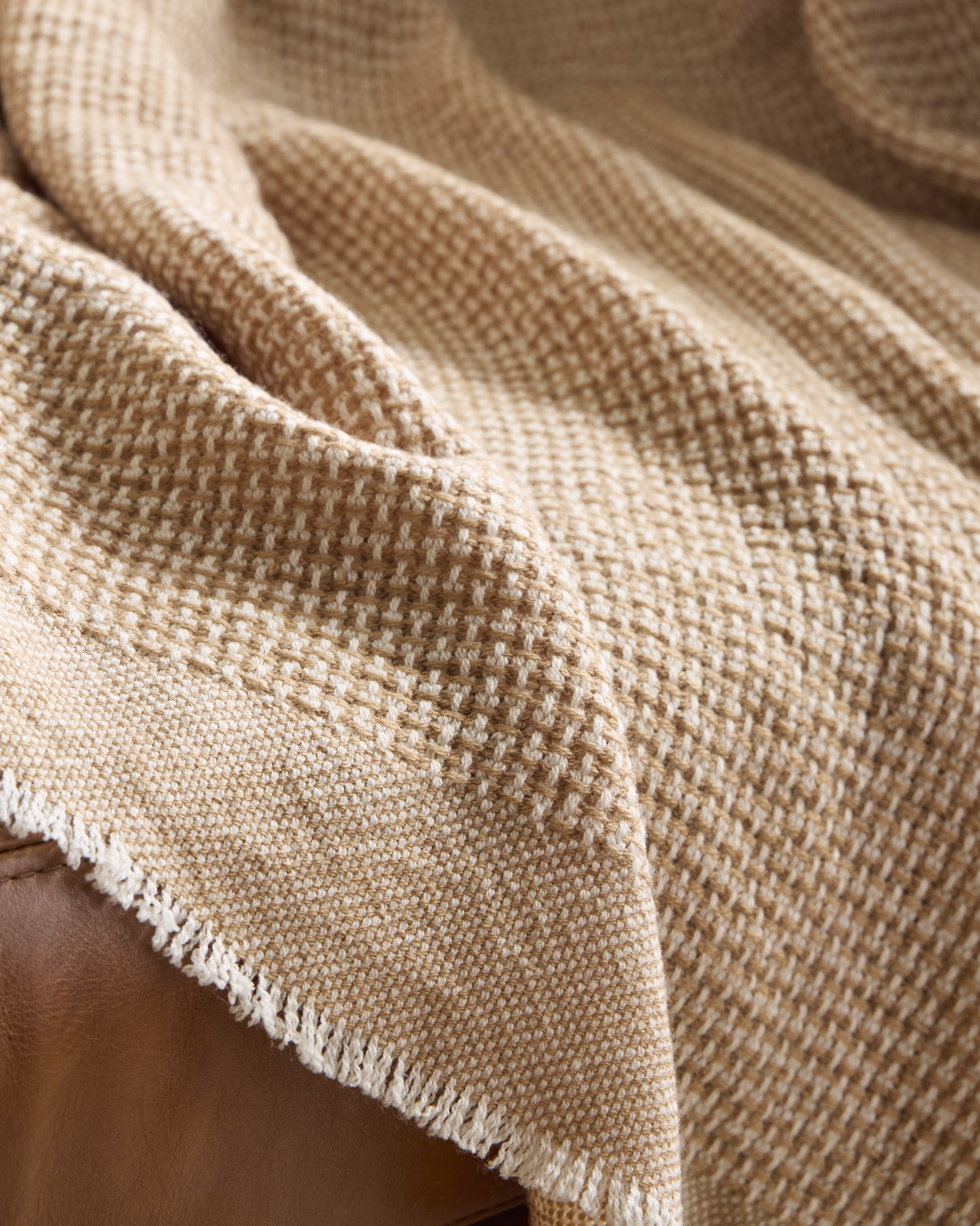 Cashmere Wool Patterned Throw - Thumbnail 2