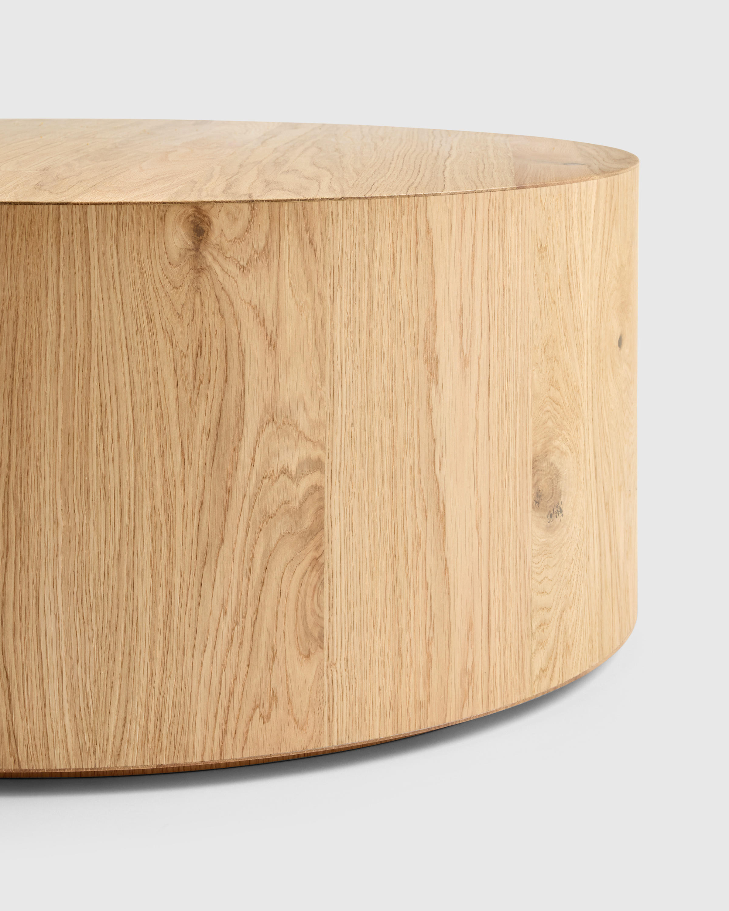 Oak Drum Coffee Table - thumbnail 4