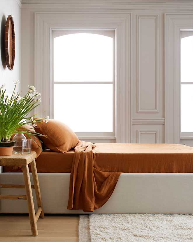 LinenSheetSet Terracotta 169