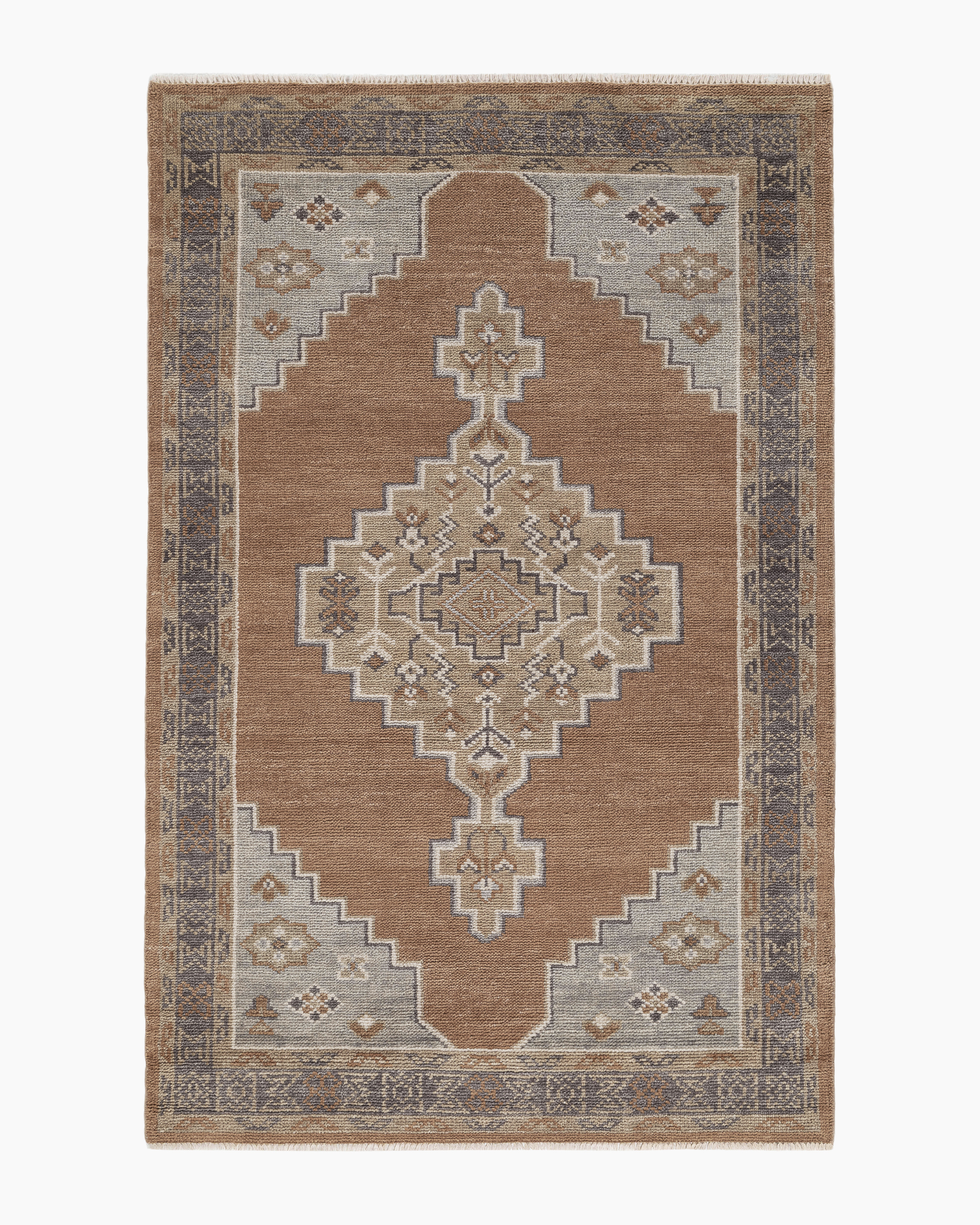 Cognac Chloe Hand-Knotted Wool Rug