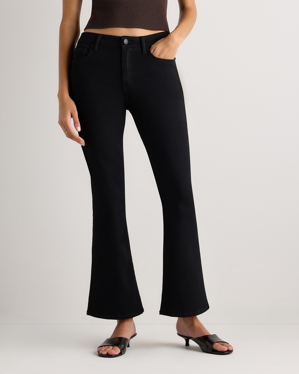 Black Luna Stretch Flare Jeans