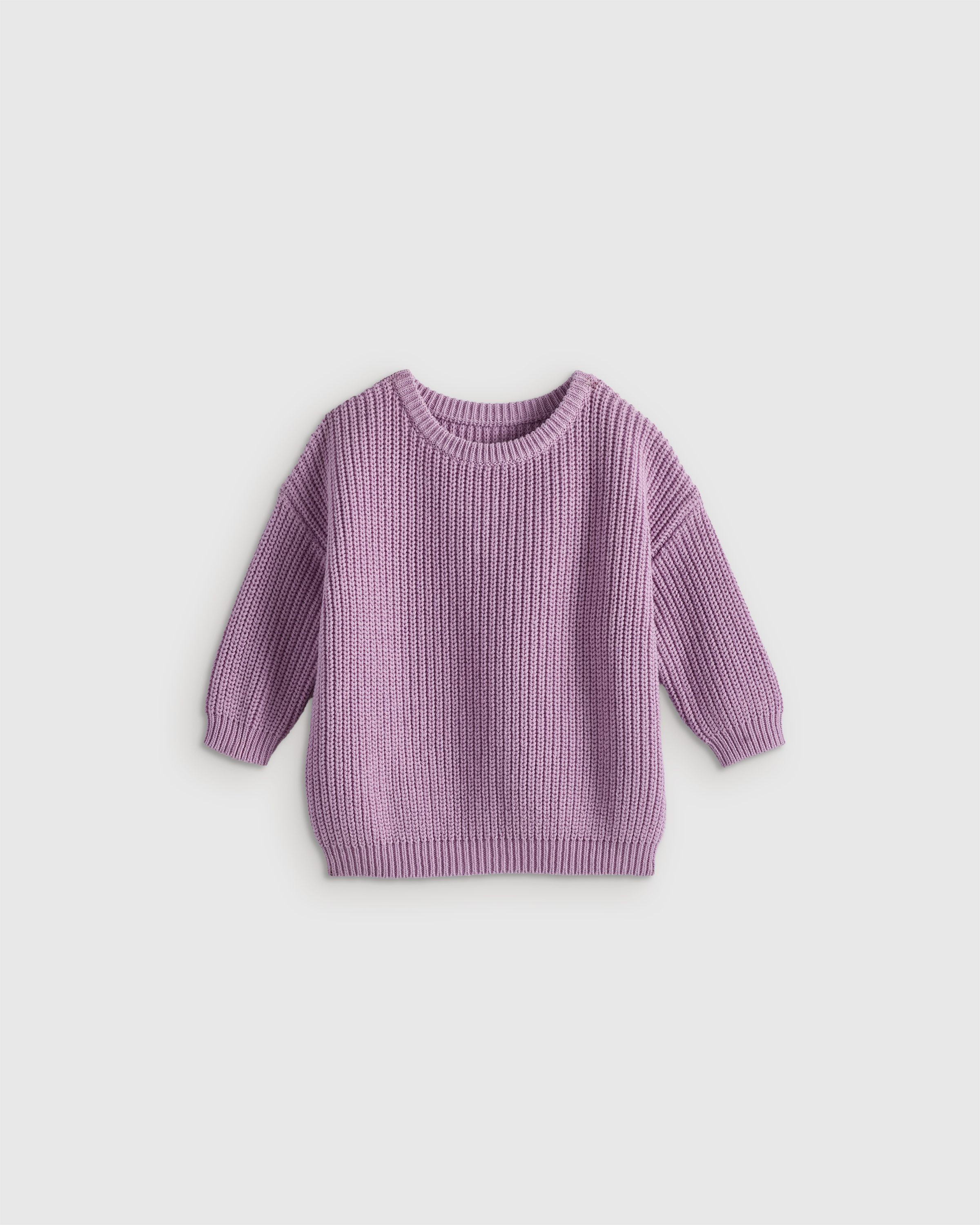 Lavender Mist 100% Organic Cotton Fisherman Tunic Sweater 