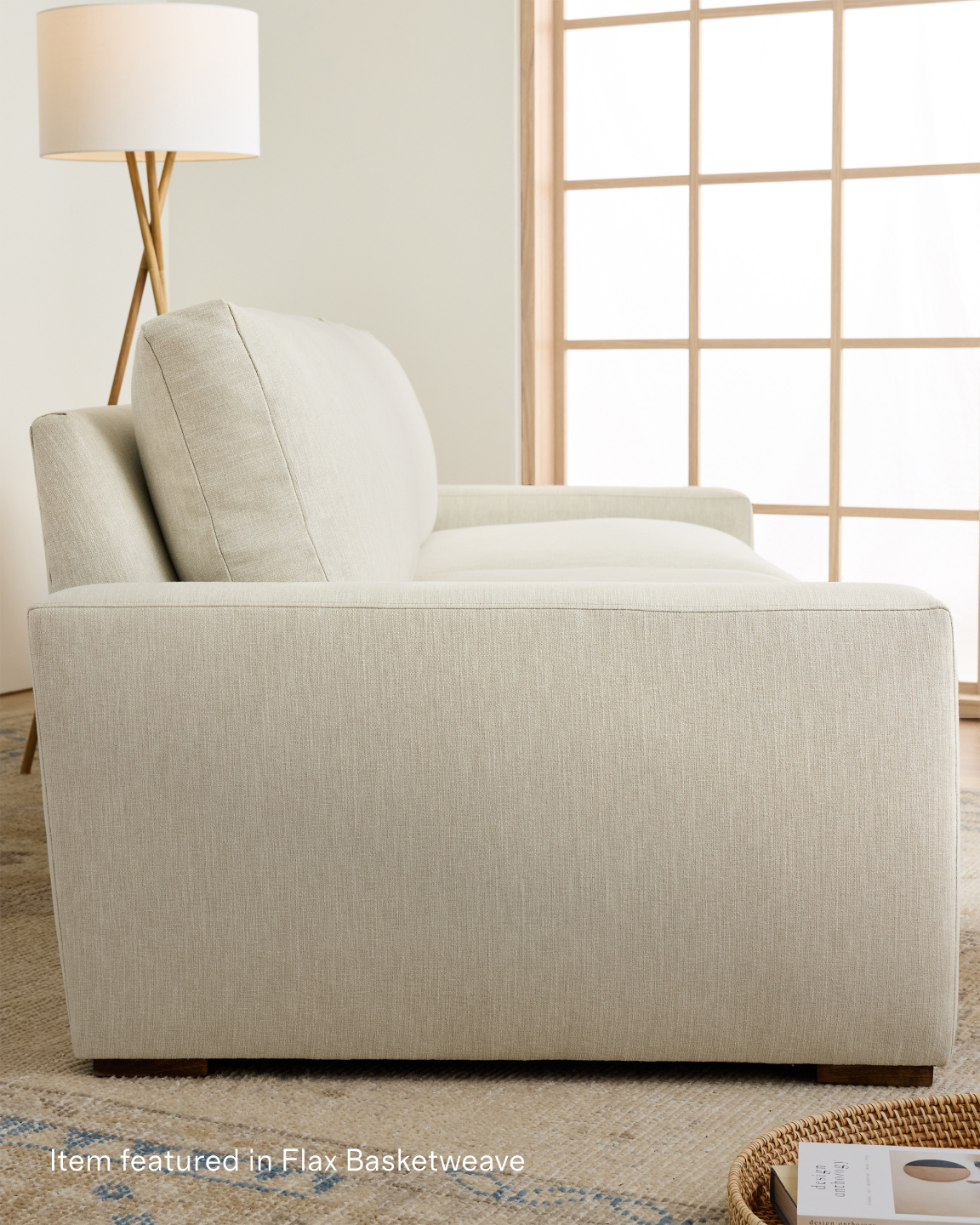 Stillman Performance Basketweave Sofa - Thumbnail 3