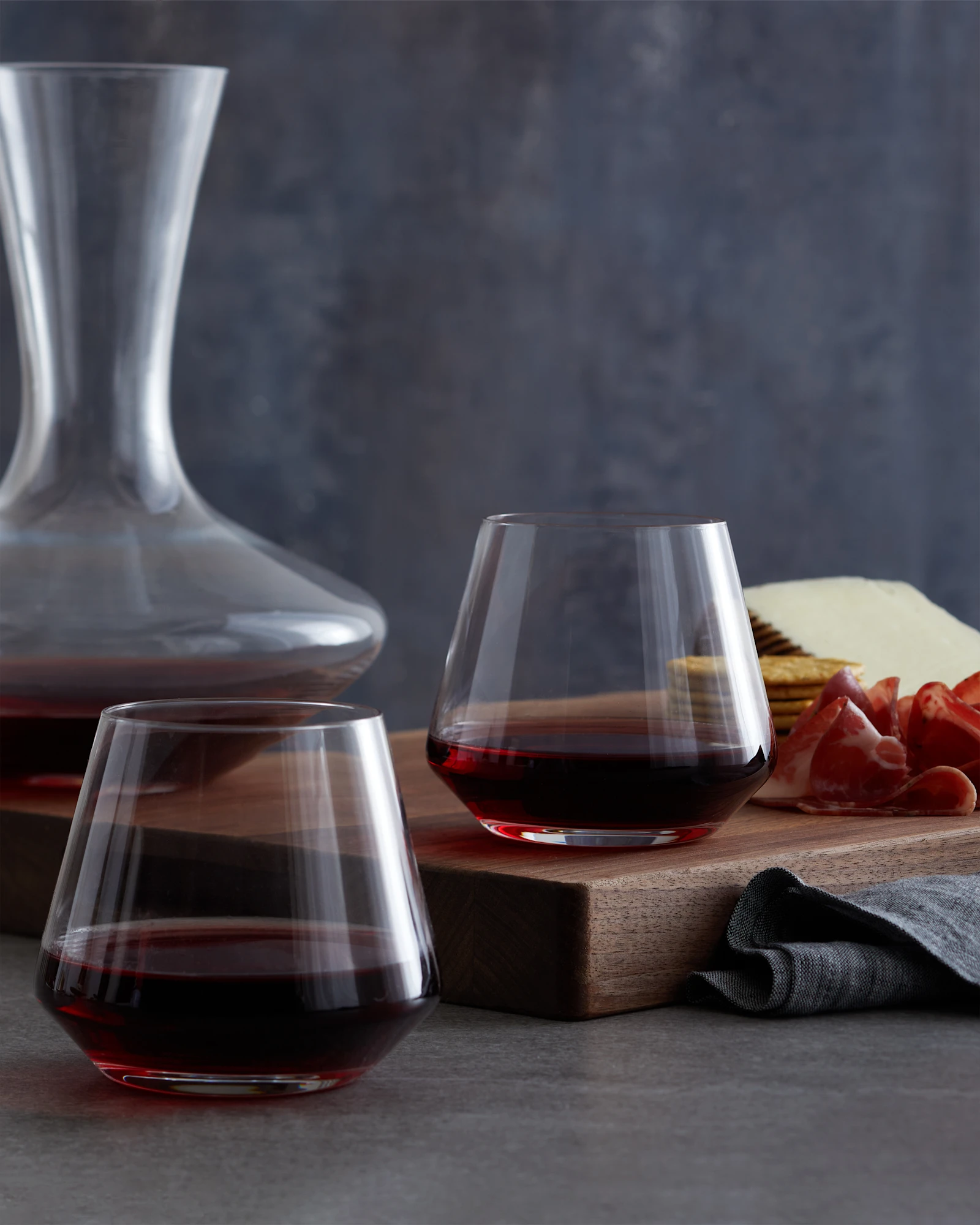 Pure Stemless Red Wine Glass, Set of 6