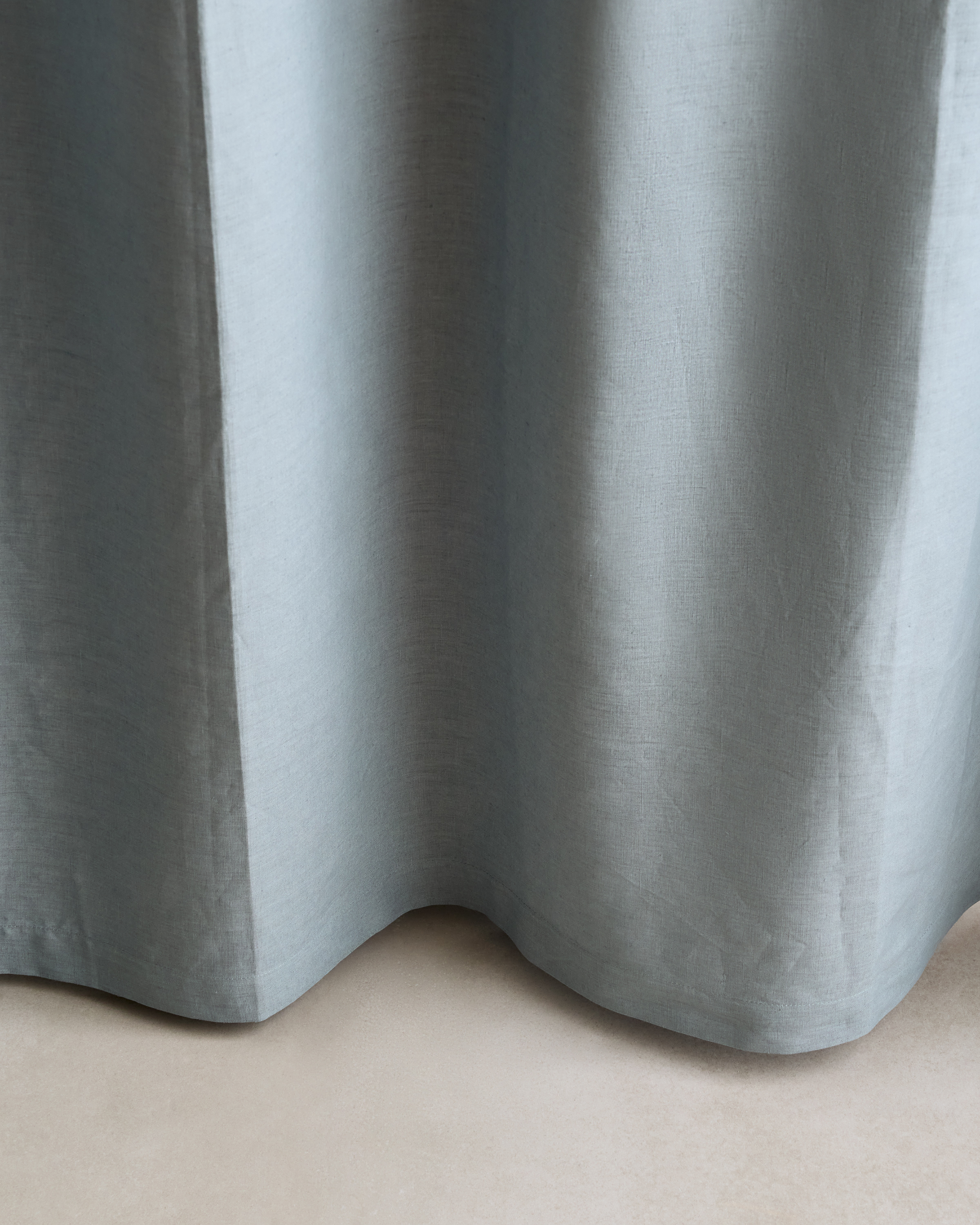 European Linen Shower Curtain - Dusty Blue