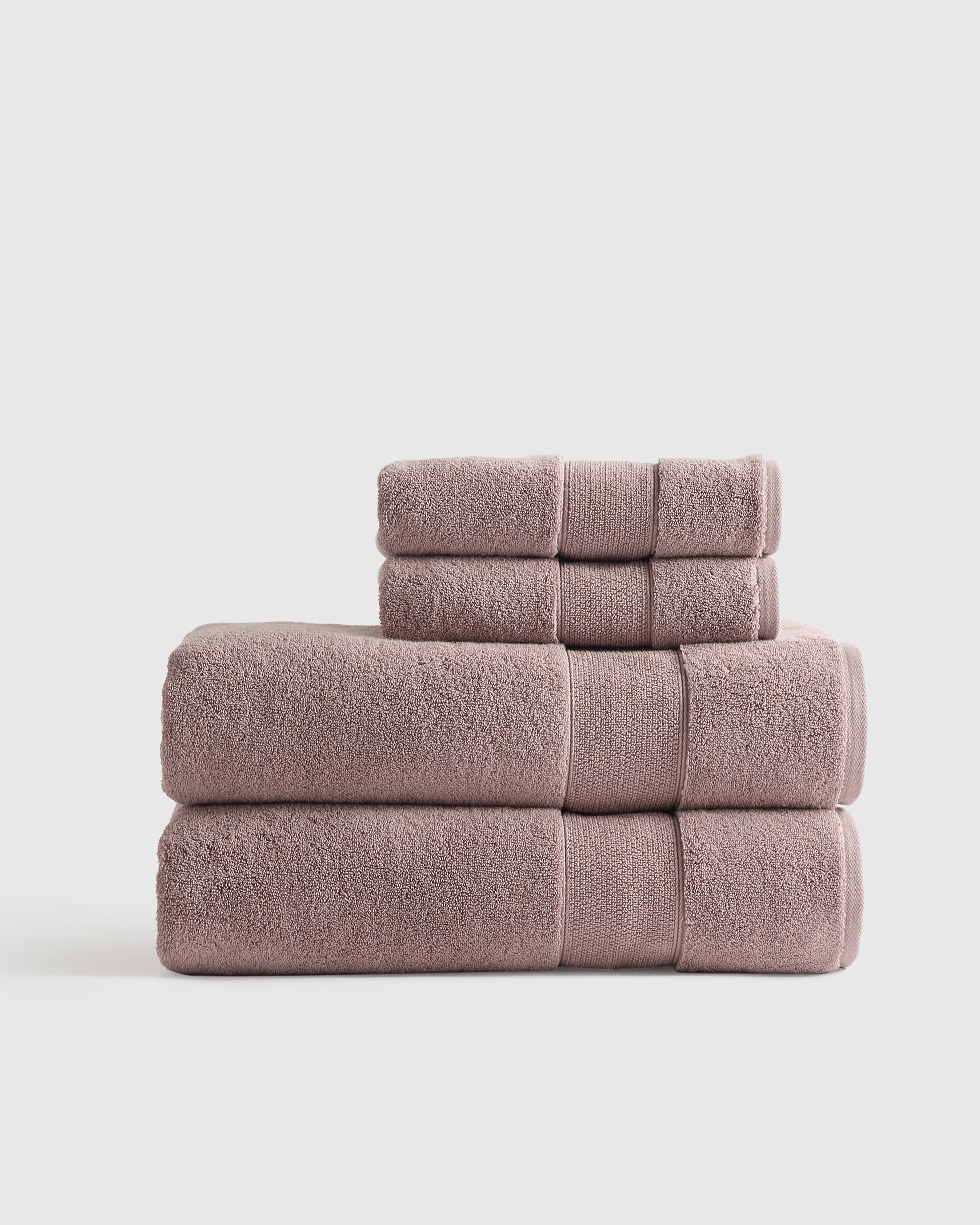 Dusty Mauve Classic Organic Turkish Cotton Bath Sheet Bundle (4 pieces)