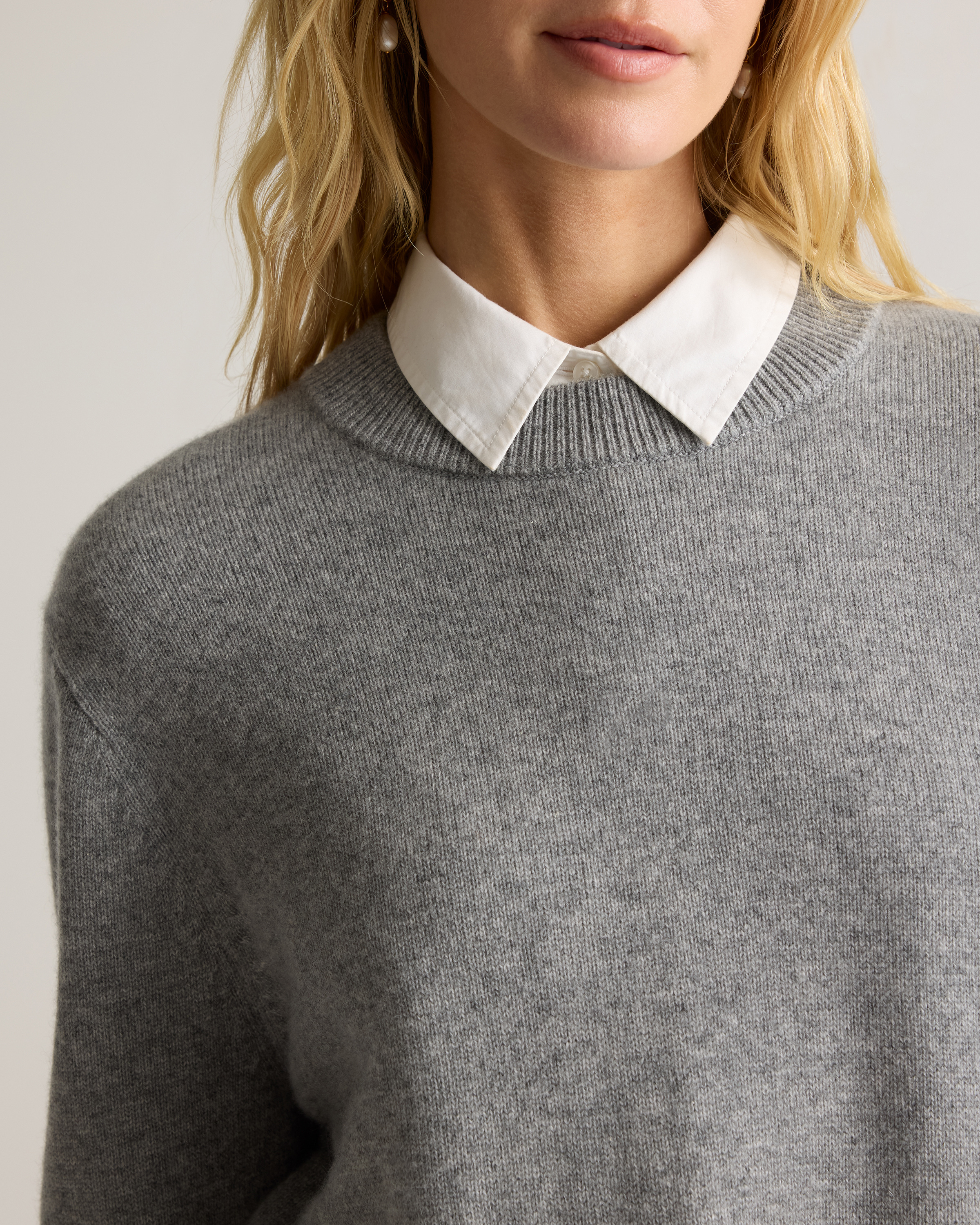 Mongolian Cashmere Oversized Crewneck Sweater