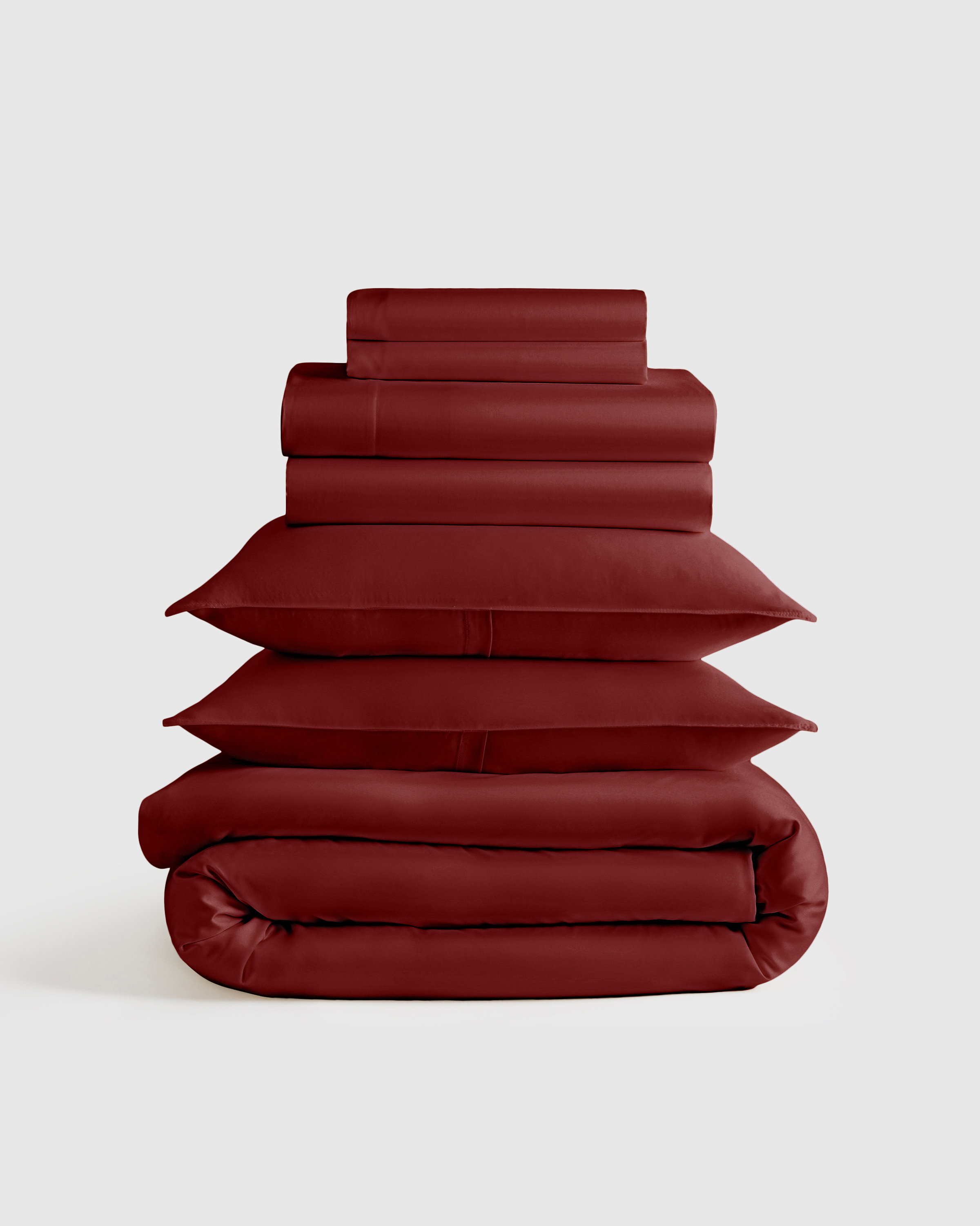 Burgundy Bamboo Deluxe Bedding Bundle