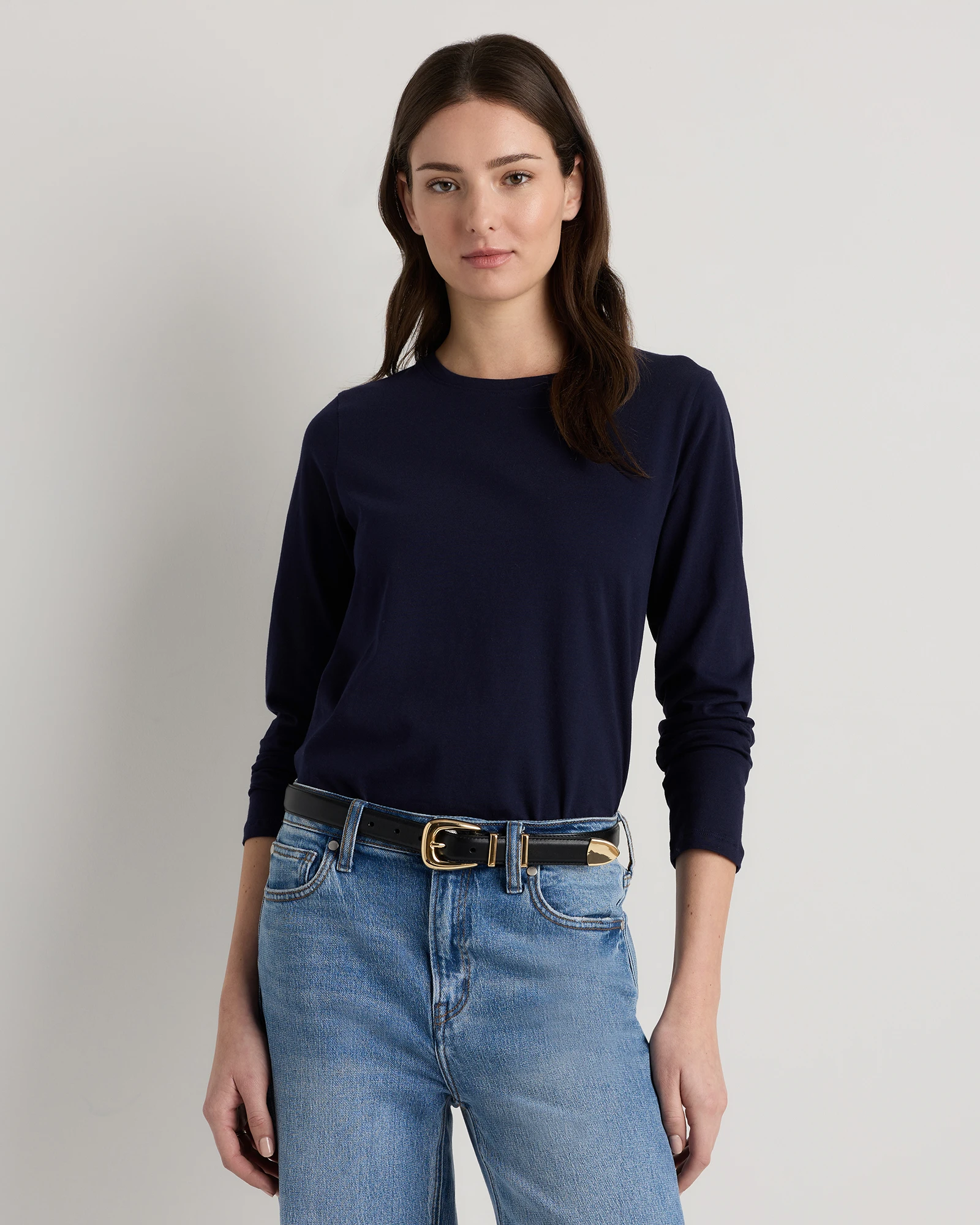 Women's 100% Organic Cotton Long Sleeve Swing Tee