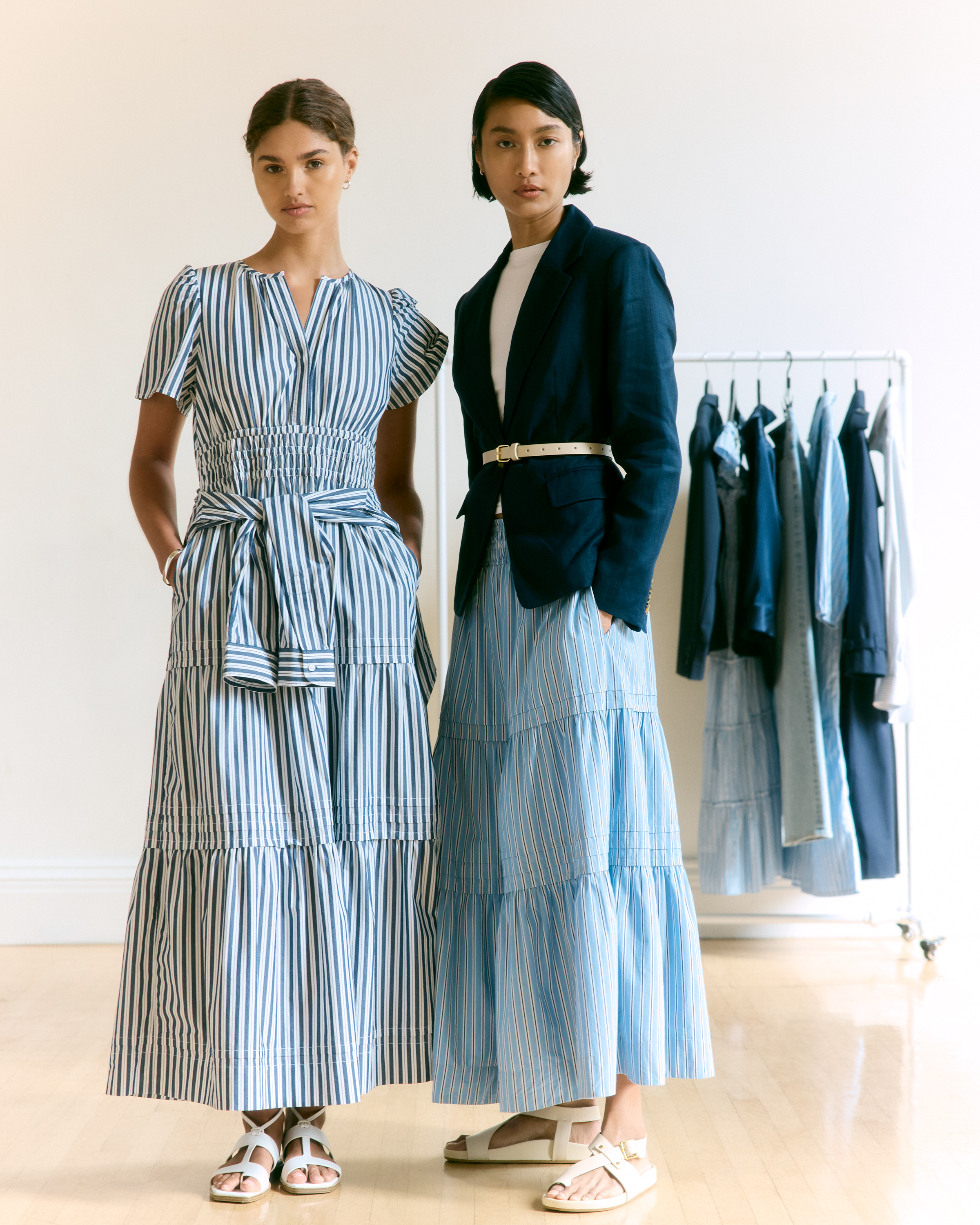 専用6 beauty&youth MULTI STRIPE MAXI SKIRT Cute Maxi Skirt - Blue Multi Striped Maxi Skirt - Resort