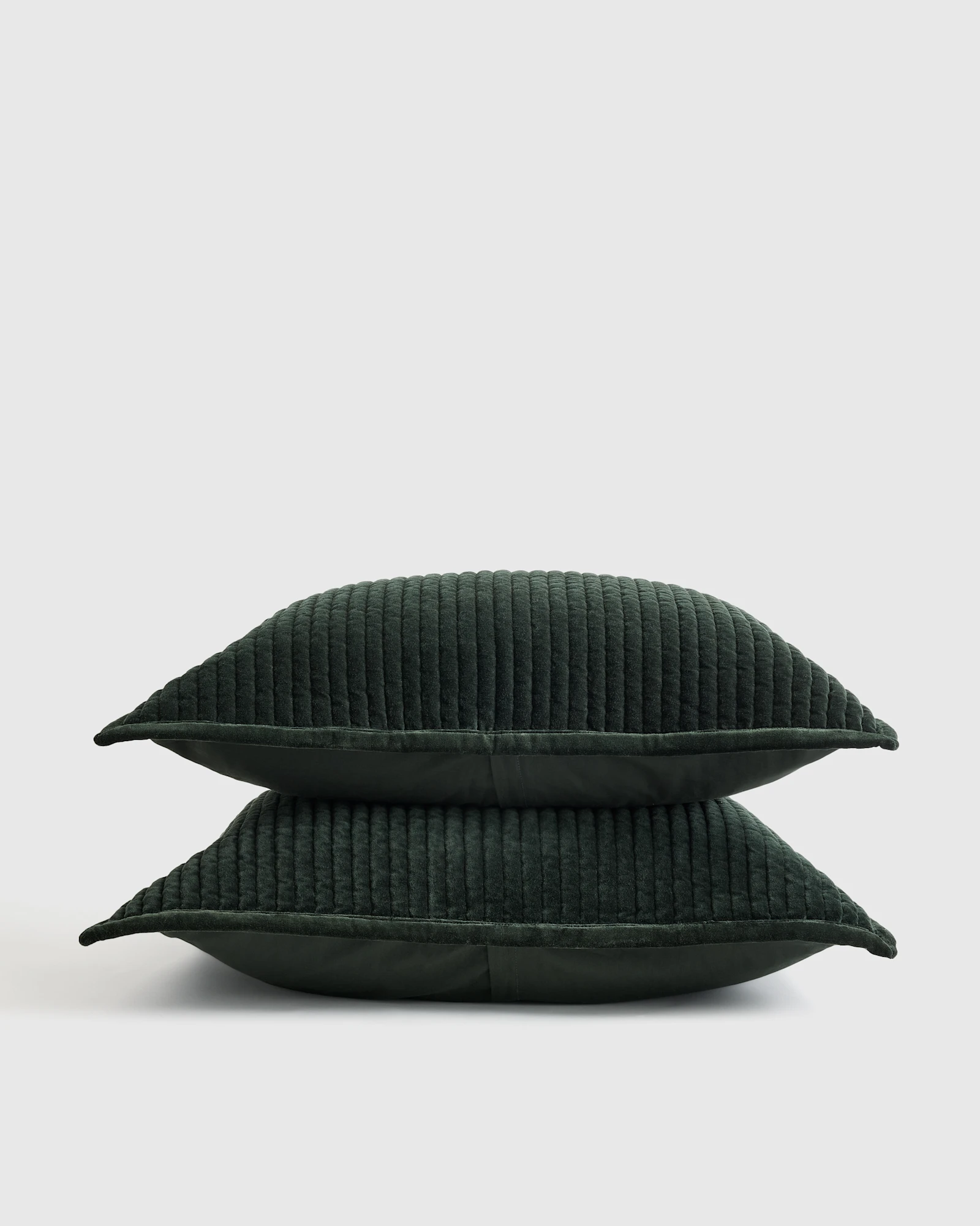 100% Cotton Velvet Channel Quilted Sham Set