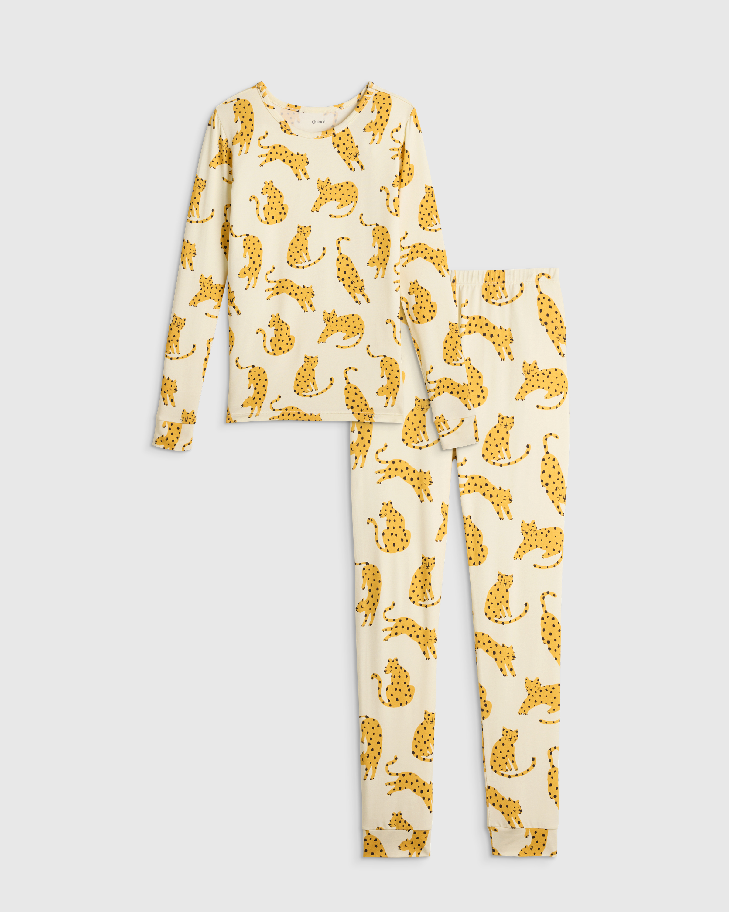 Jungle Cats Bamboo Long Sleeve and Pant Pajama Set