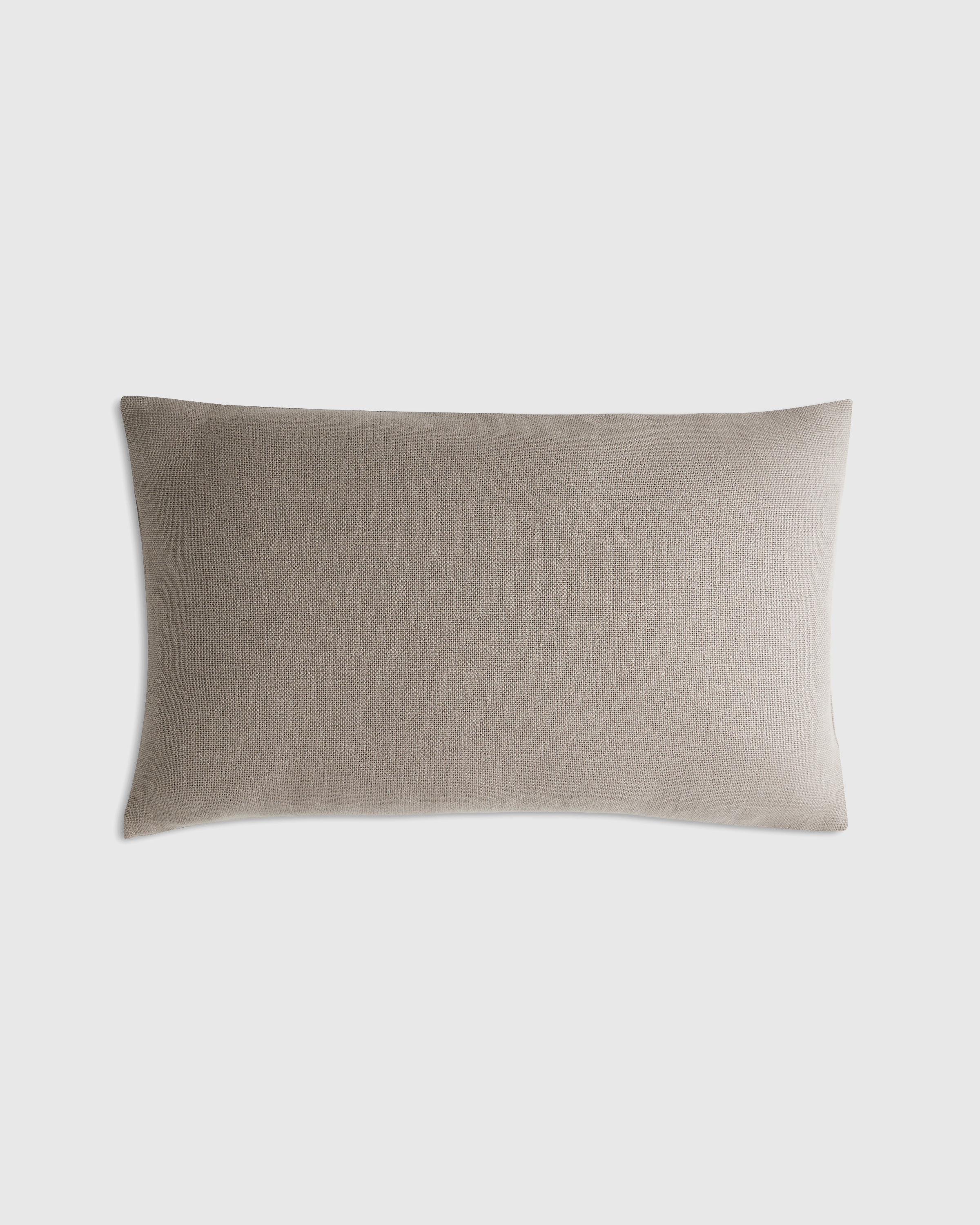 Warm Grey Luxe Linen Pillow Cover