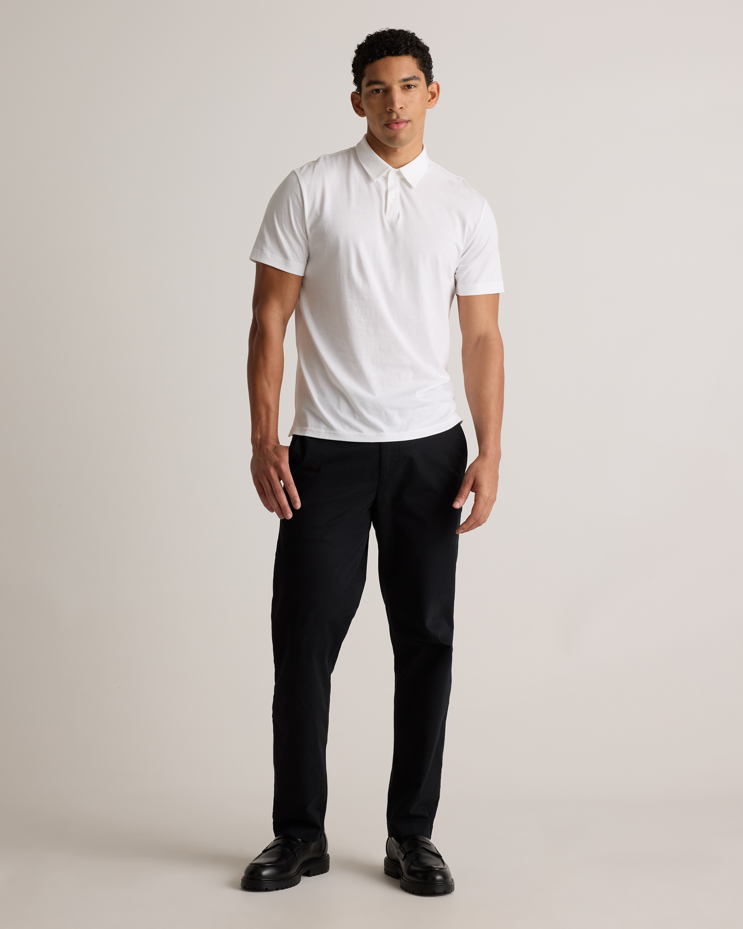 【送料&関税込】Maison KitsunAC Polo In White Cotton Maison Kitsuné Maison Kitsune Handwriting Polo T Shirt White