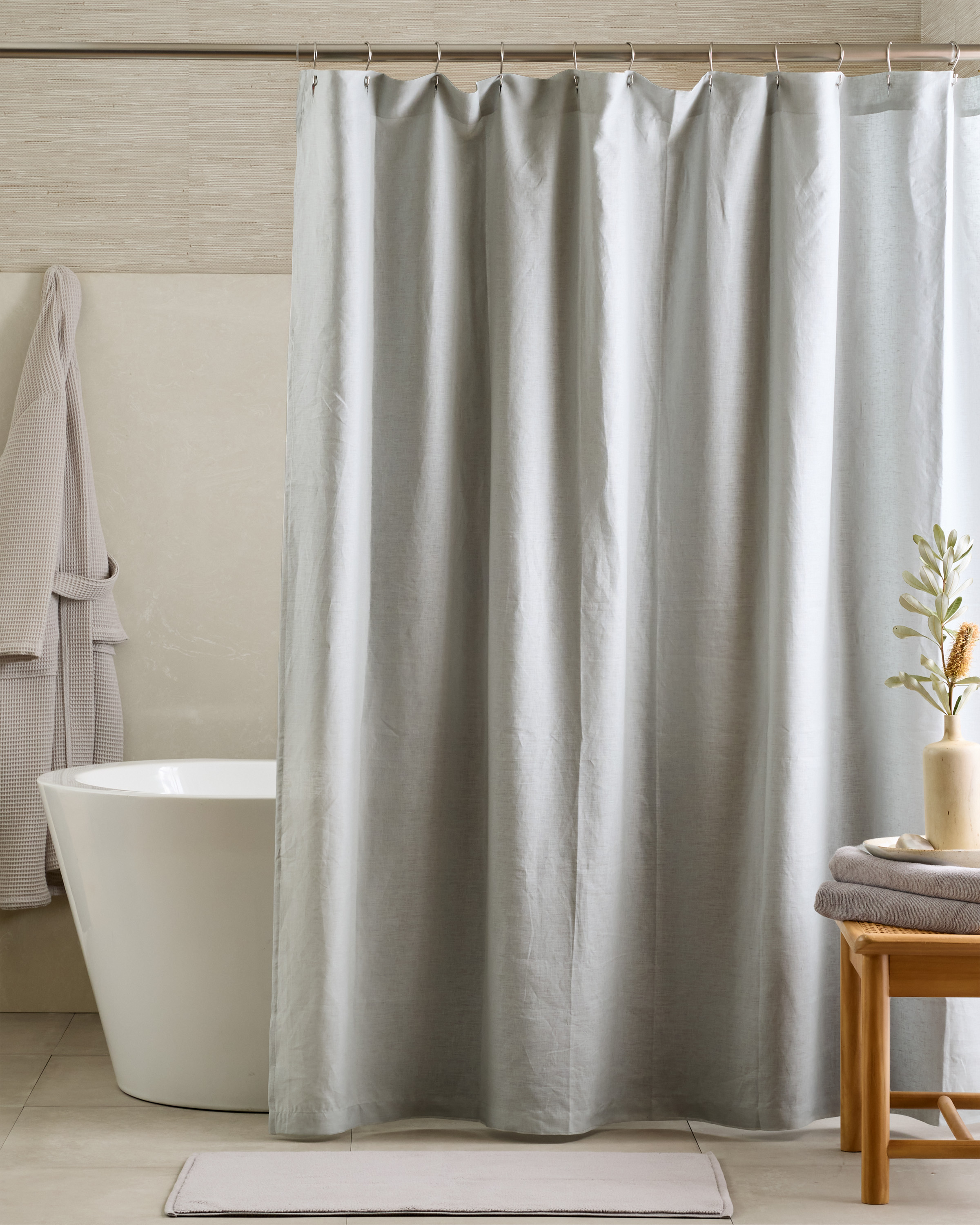 Mist European Linen Shower Curtain