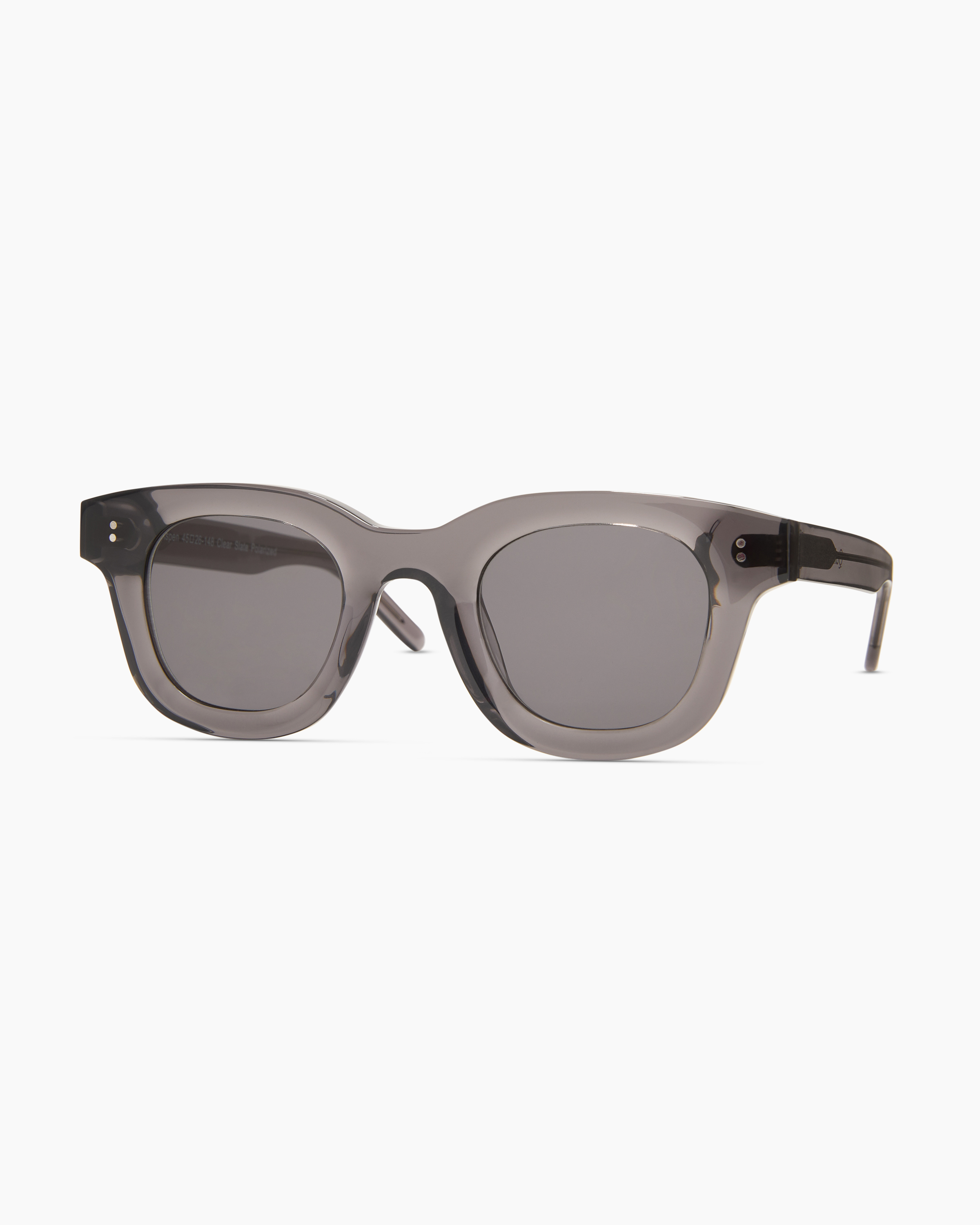 Aspen Polarized Acetate Sunglasses in Clear Slate with Grey  display picture 2