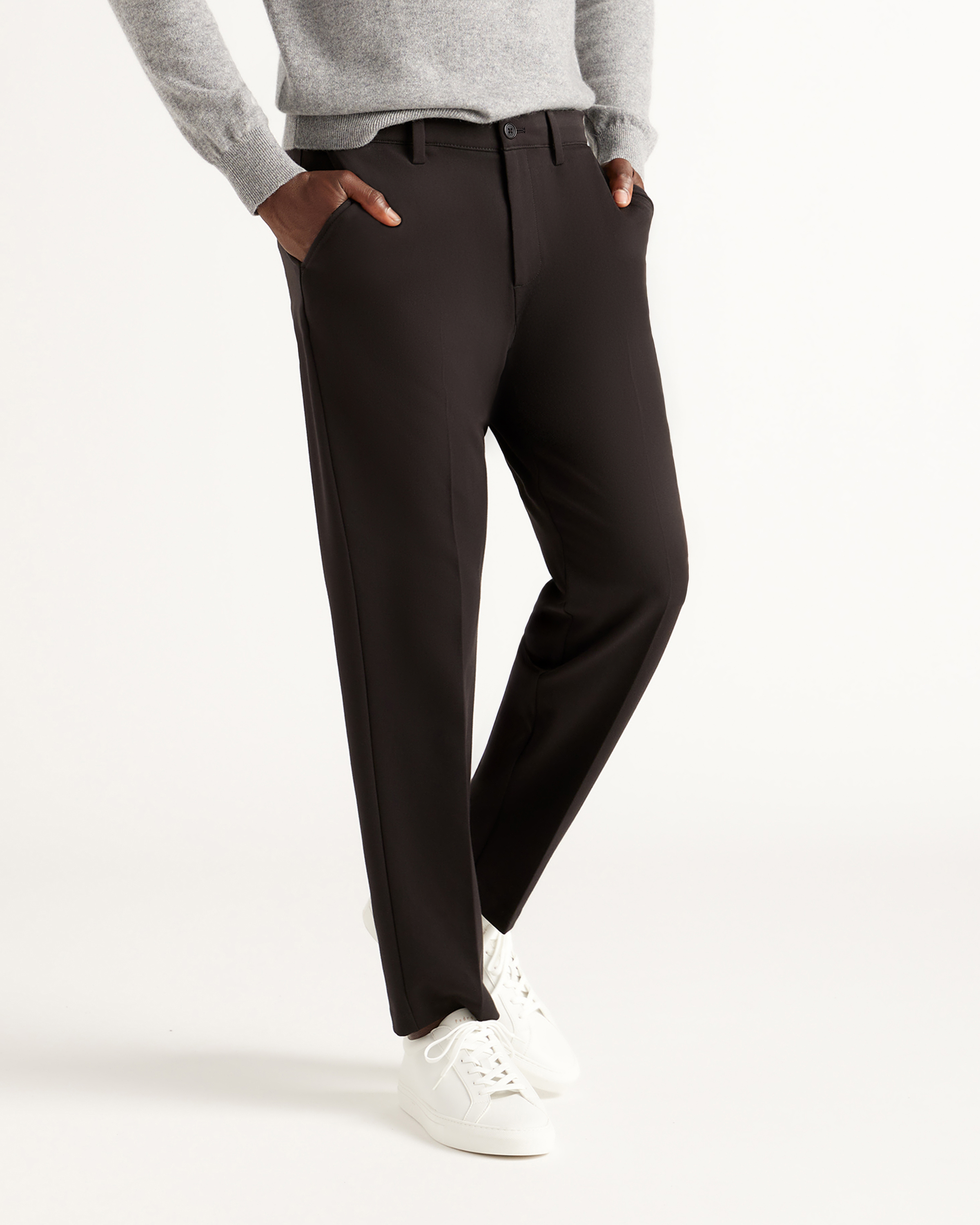 Black Ultra-Stretch 24/7 Smart Chinos - Athletic Tapered